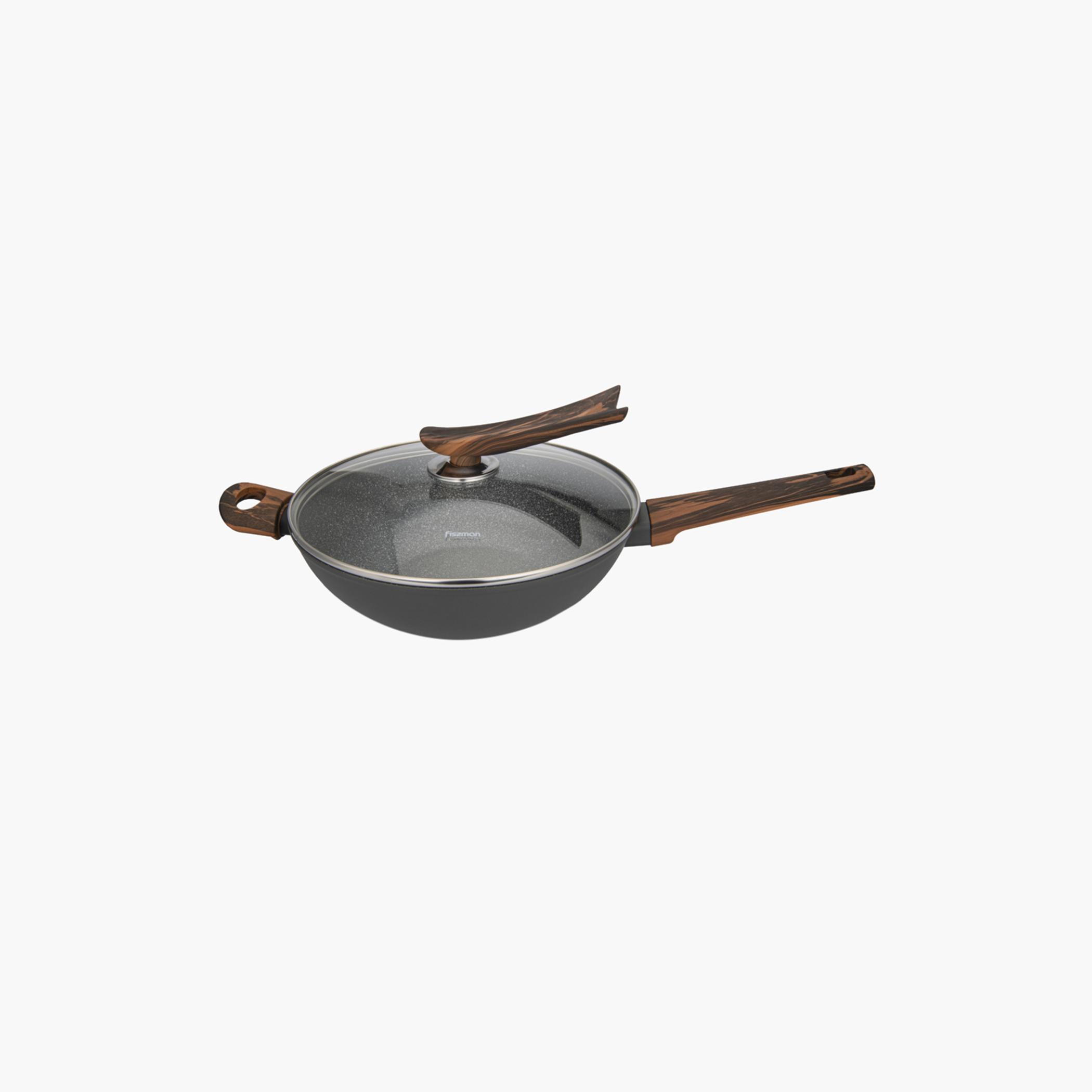 Fissman Capella Series Aluminum Non-Stick Wok with Glass Lid - 3.5 L-household-kitchen-cookware-potsandpans-image-7