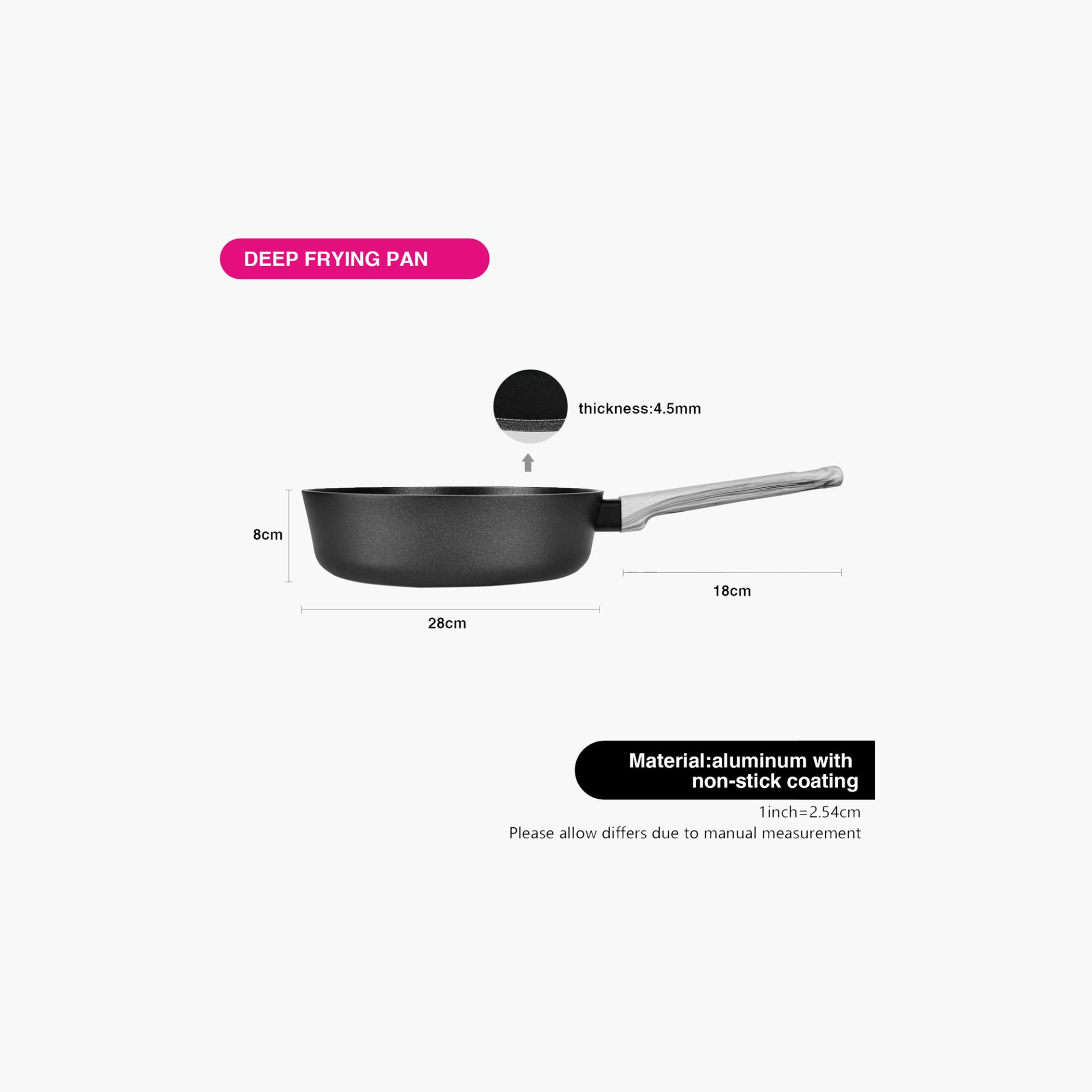Mira Series Aluminium Deep Frying Pan - 28 cm-household-kitchen-cookware-potsandpans-image-3