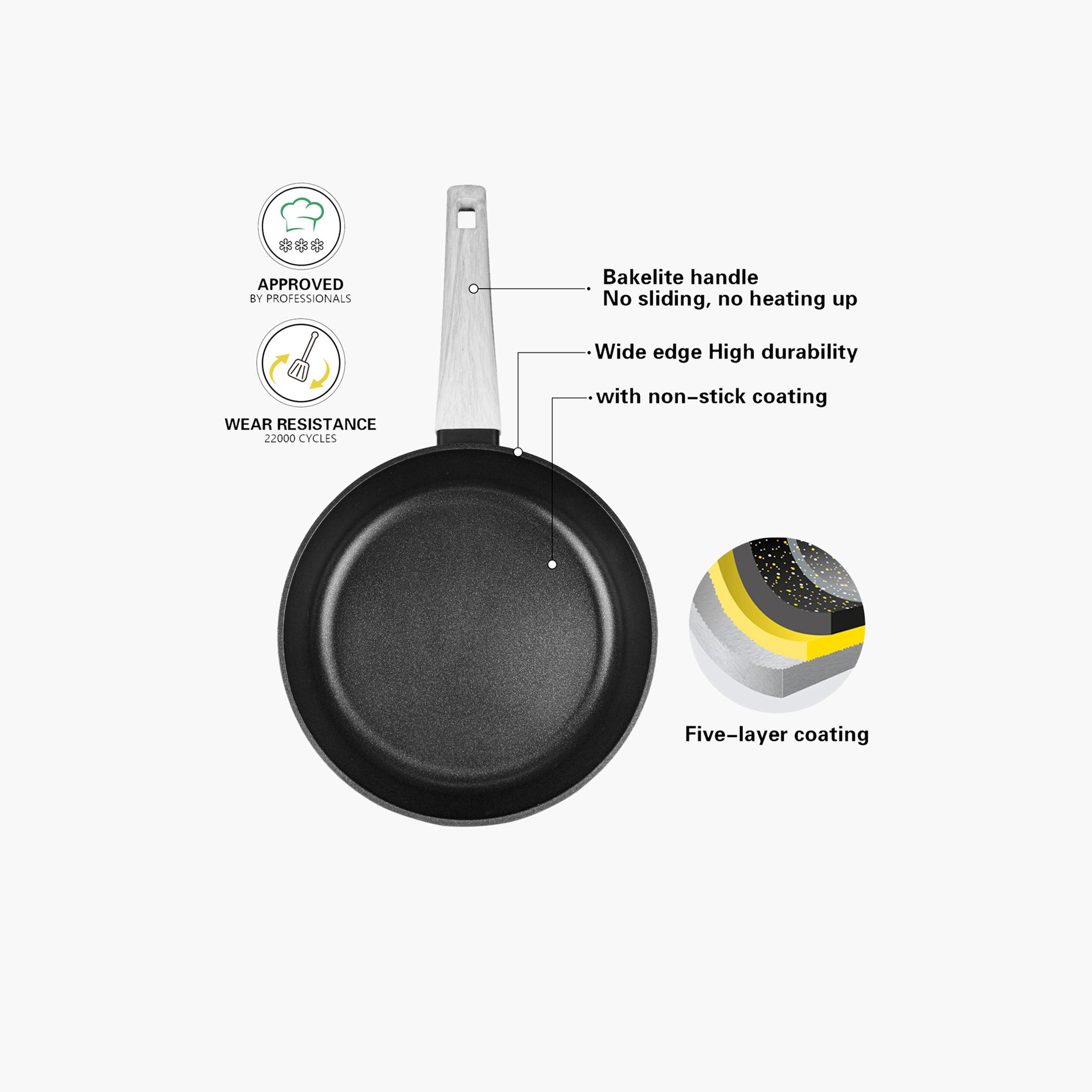 Mira Series Aluminium Deep Frying Pan - 28 cm-household-kitchen-cookware-potsandpans-image-4