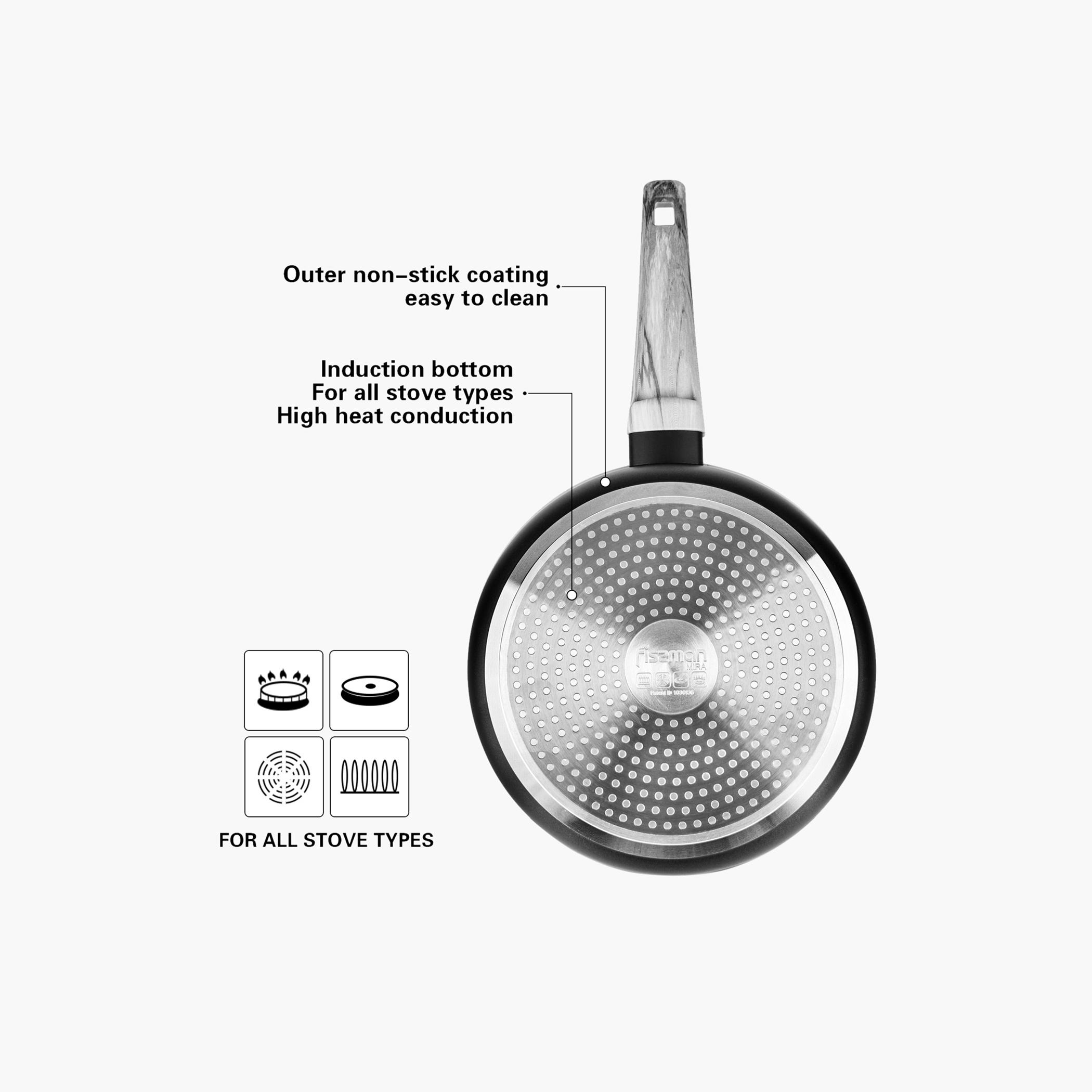 Mira Series Aluminium Deep Frying Pan - 28 cm-household-kitchen-cookware-potsandpans-image-7