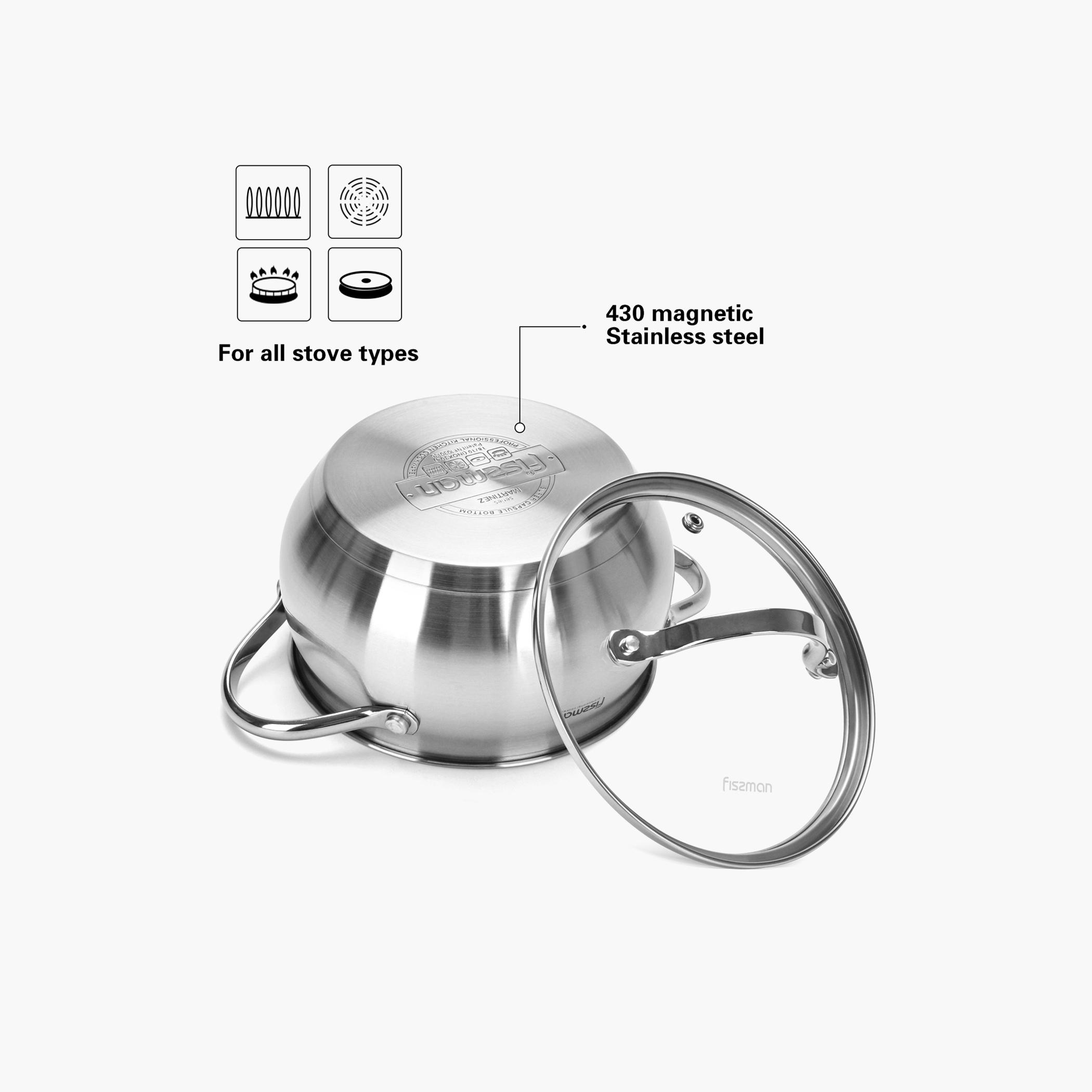 Martinez Series Stainless Steel Casserole - 4 L-household-kitchen-cookware-cookwareandsets-image-4