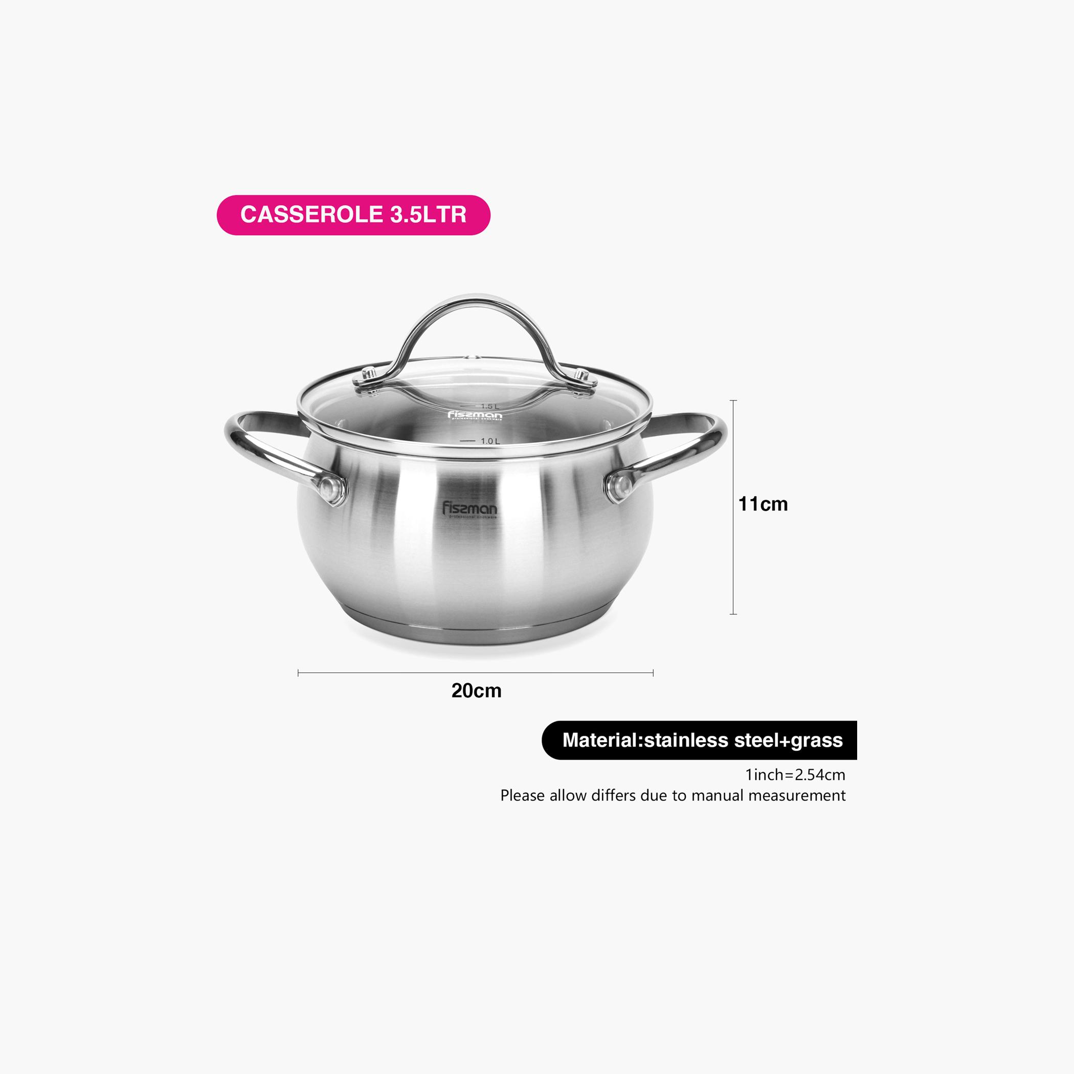 Martinez Series Stainless Steel Casserole - 4 L-household-kitchen-cookware-cookwareandsets-image-6
