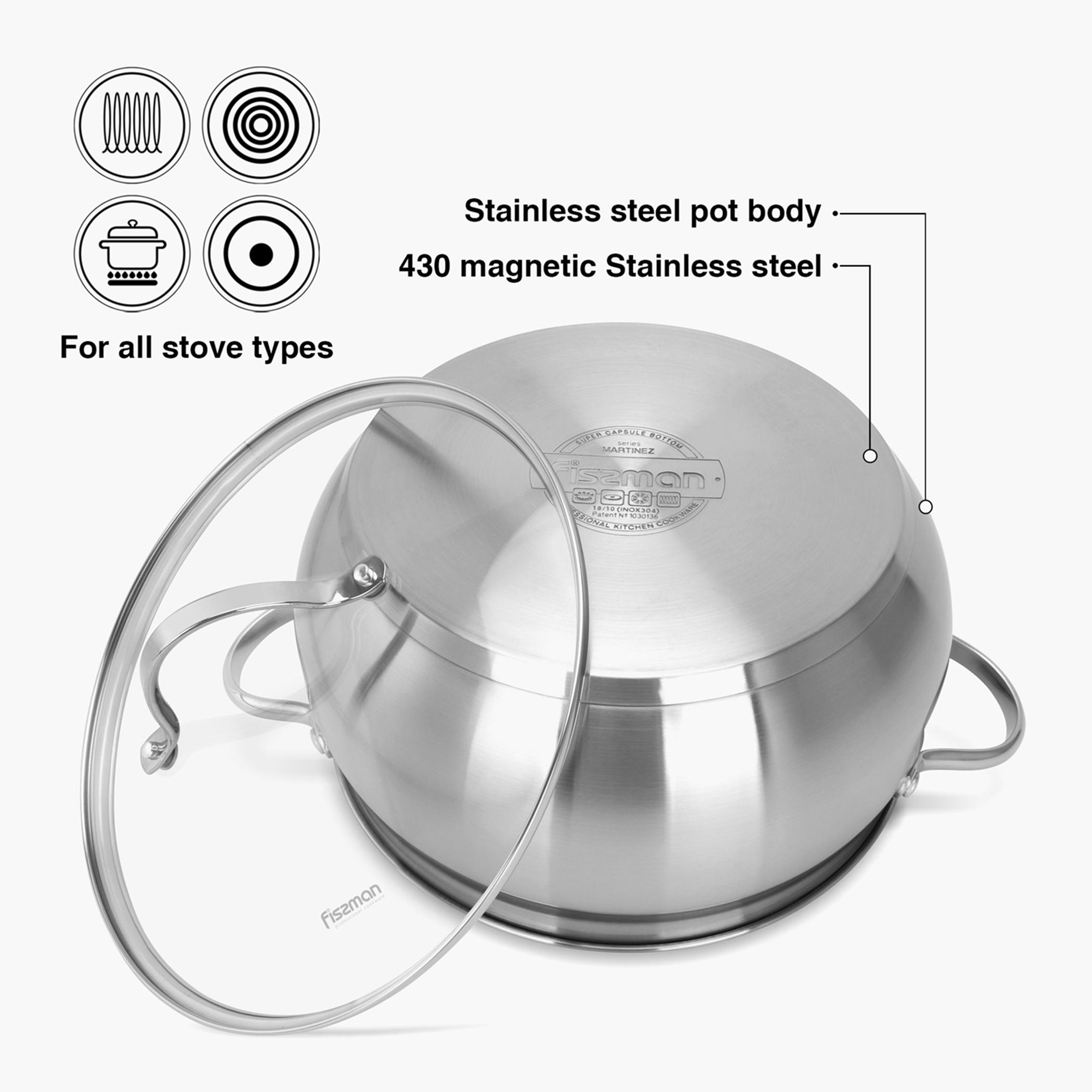 Martinez Series Stockpot with Glass Lid - 5.9 L-household-kitchen-cookware-potsandpans-image-6