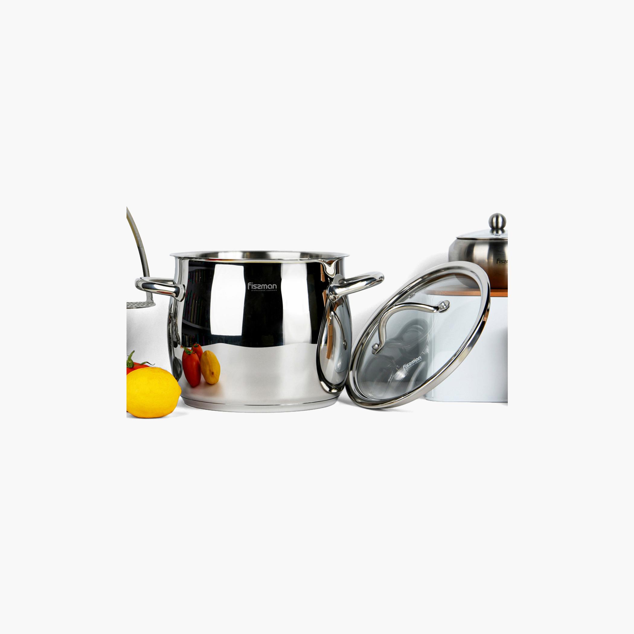 قدر مرق ستانلس ستيل بغطاء زجاجي من فيسمان  - 6 لتر-household-kitchen-cookware-potsandpans-image-2