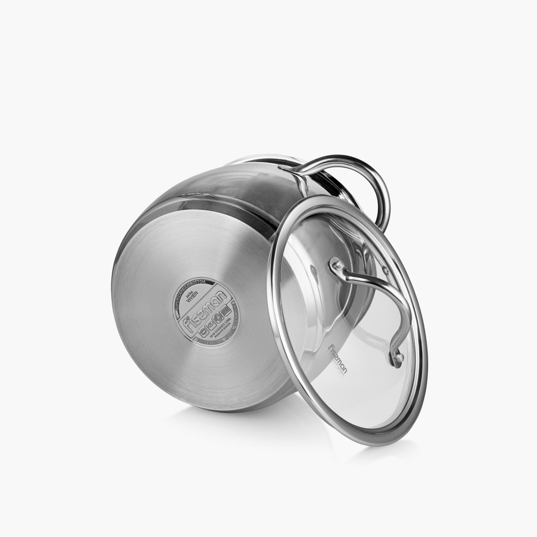 قدر مرق ستانلس ستيل بغطاء زجاجي من فيسمان  - 6 لتر-household-kitchen-cookware-potsandpans-image-3