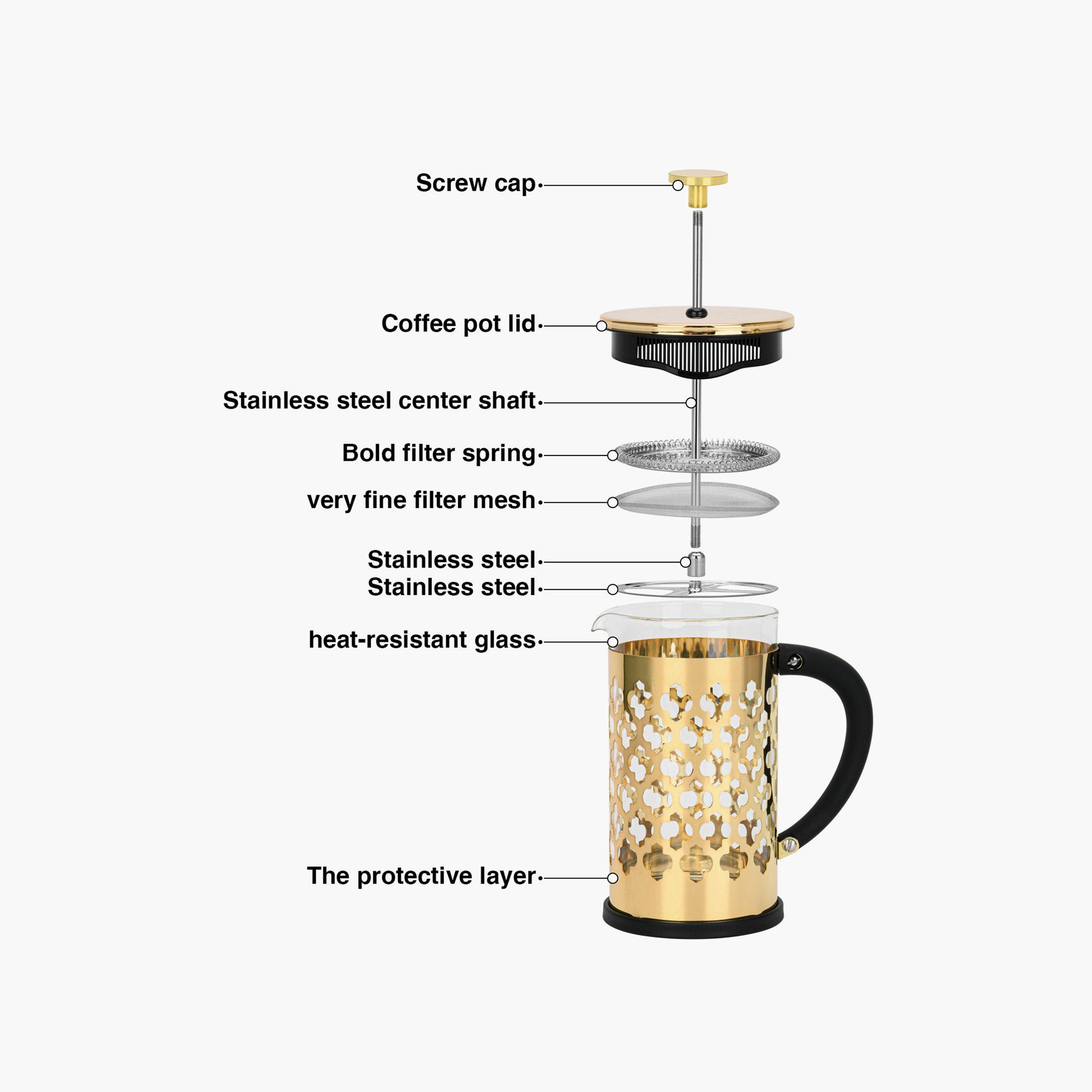 Fissman Amado Series Borosilicate Glass French Press Coffee Maker - 600 ml-household-dining-teaandcoffee-teaandcoffeeaccessories-image-5