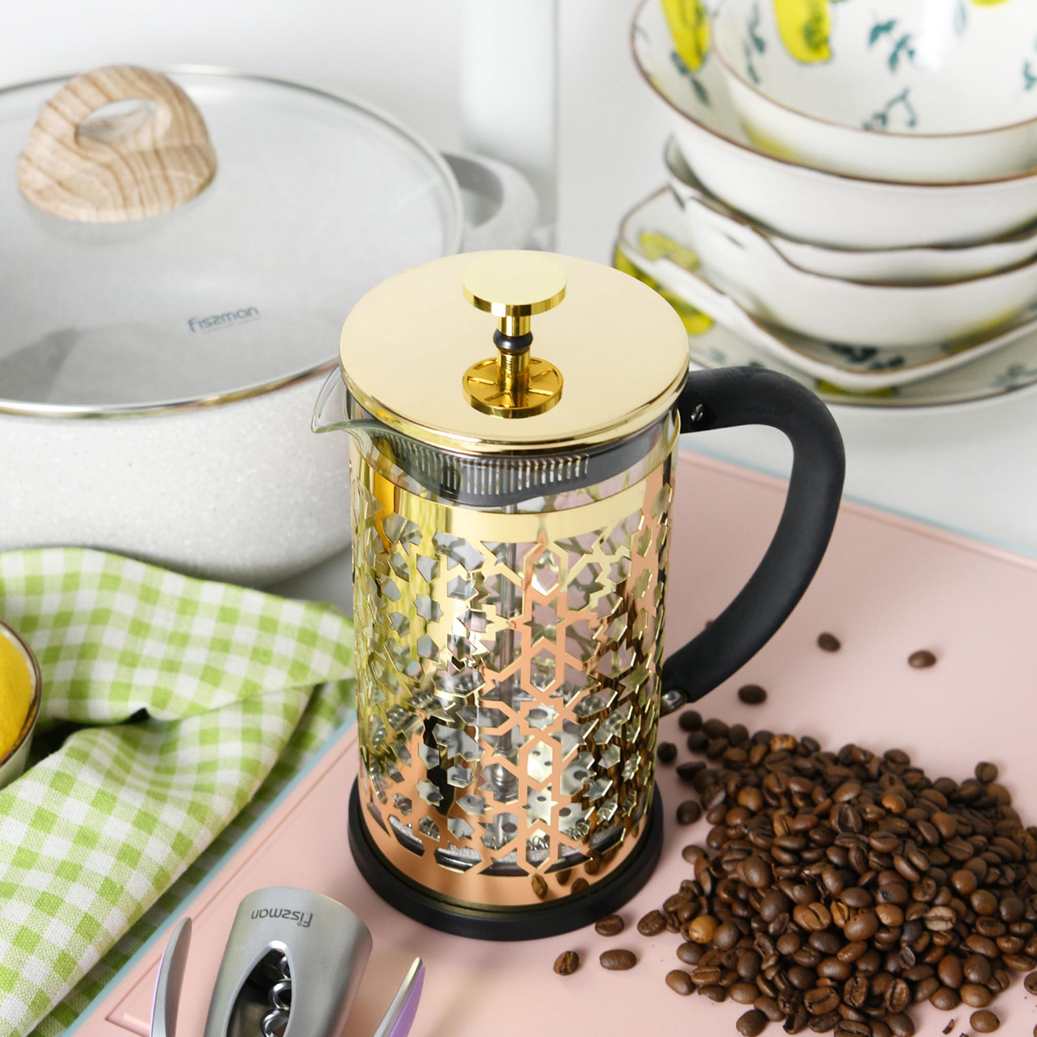 ماكينة تحضير القهوة فرينش بريس من زجاج البورسليكات سلسلة أرابيكا من - فيسمان - 1 لتر-household-dining-teaandcoffee-teaandcoffeeaccessories-image-1