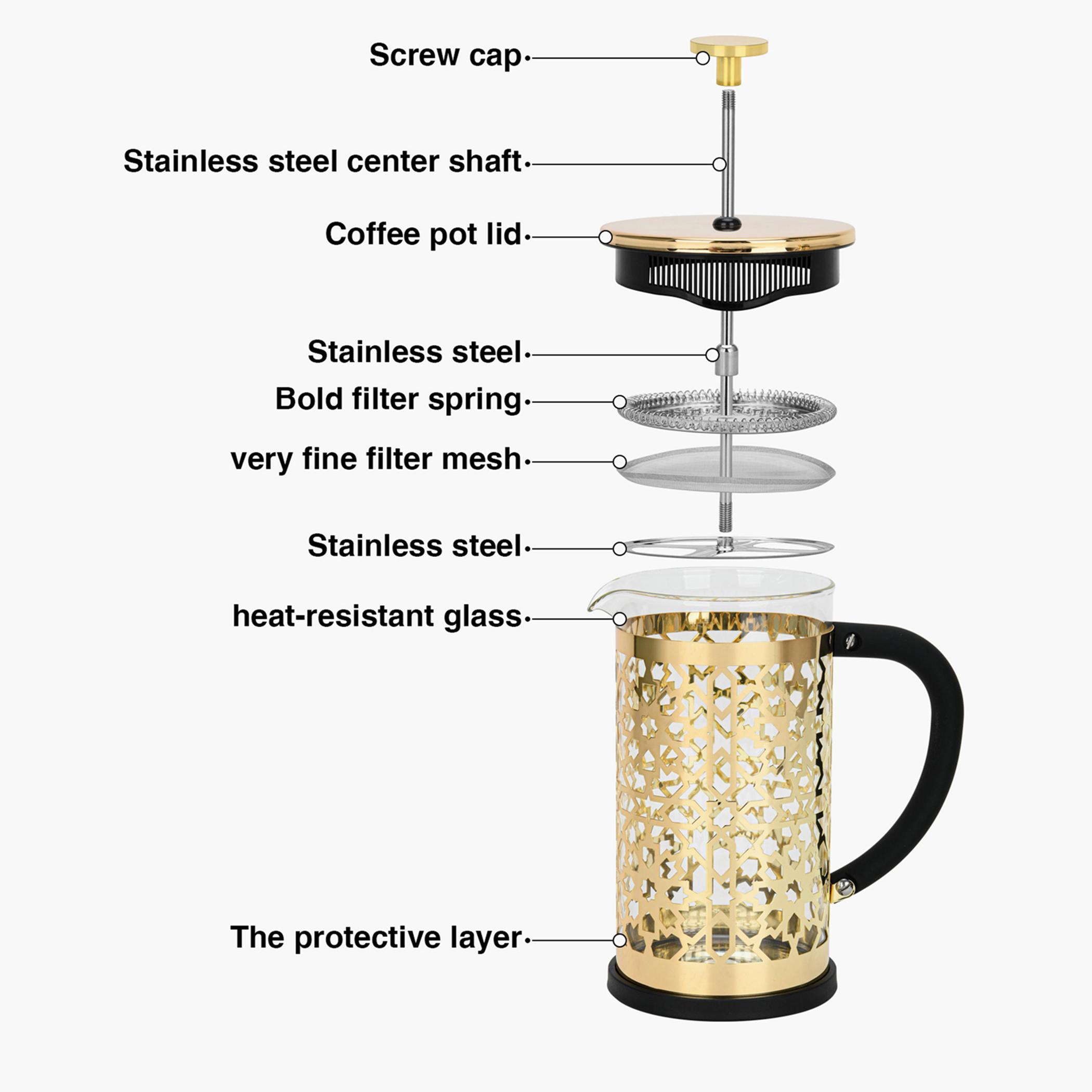 ماكينة تحضير القهوة فرينش بريس من زجاج البورسليكات سلسلة أرابيكا من - فيسمان - 1 لتر-household-dining-teaandcoffee-teaandcoffeeaccessories-image-4