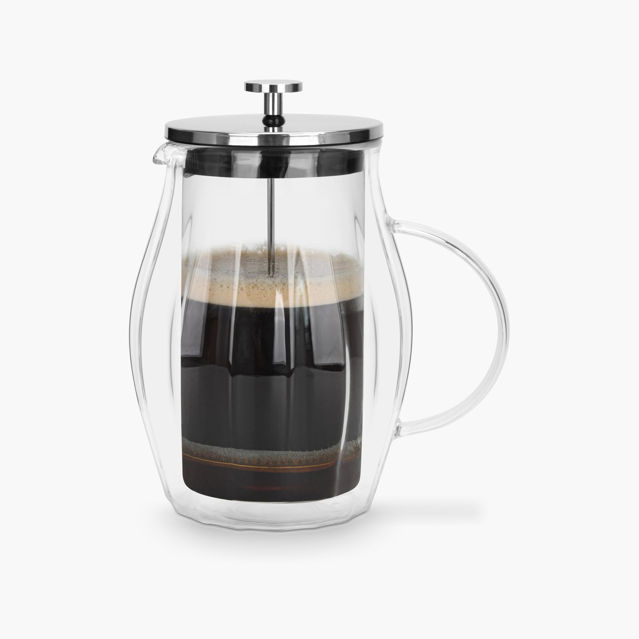 Fissman Borosilicate Glass Double Wall French Press Coffee Maker - 600 ml-household-dining-teaandcoffee-vacuumflaskscoffeeandteapots-image-2