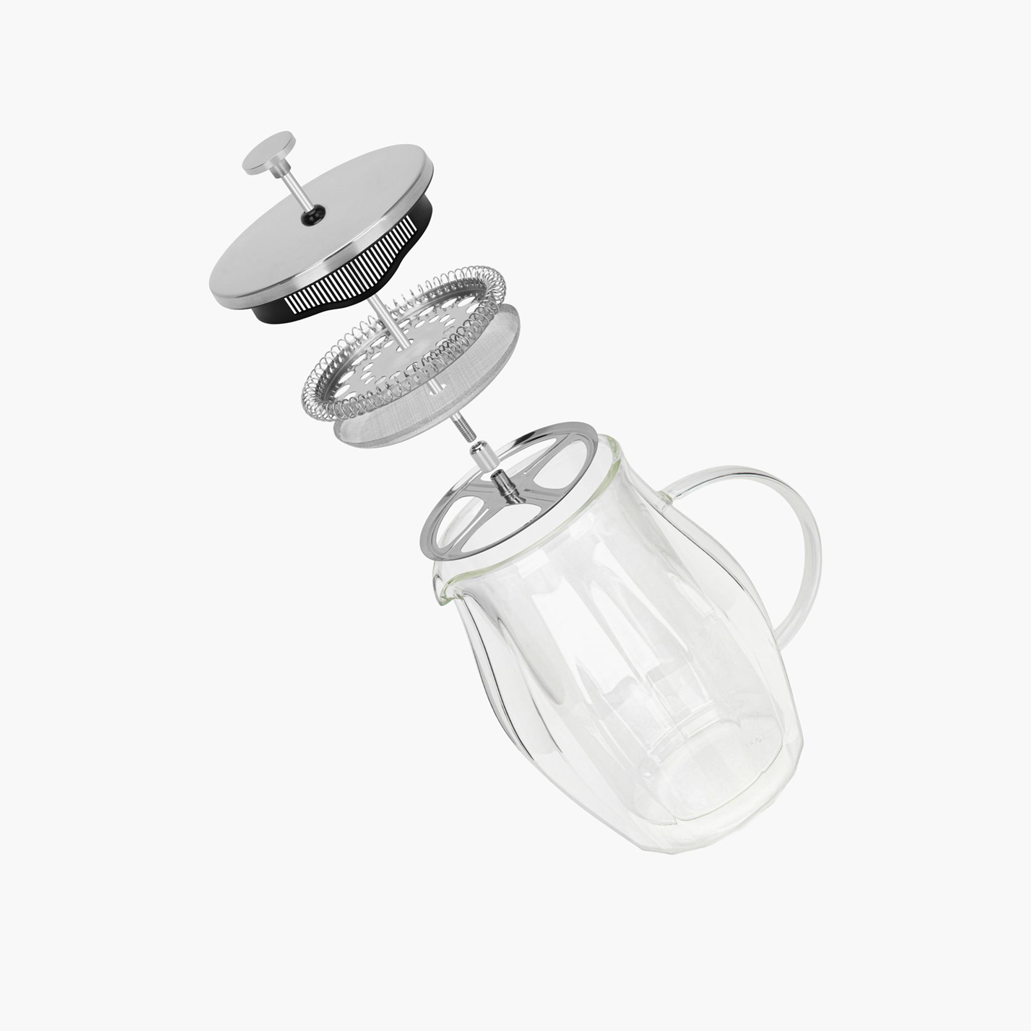 Fissman Borosilicate Glass Double Wall French Press Coffee Maker - 600 ml-household-dining-teaandcoffee-vacuumflaskscoffeeandteapots-image-4