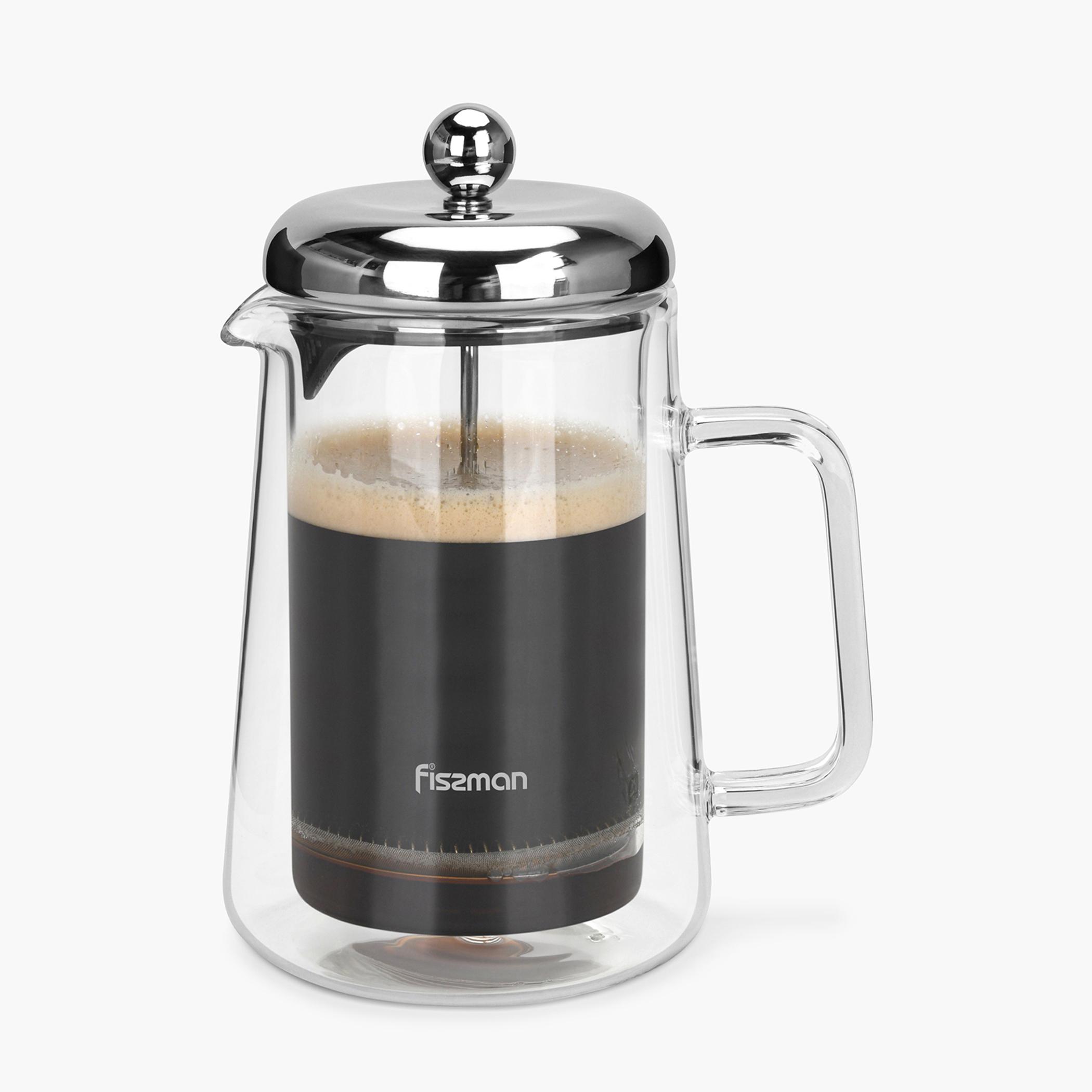 ماكينة صنع القهوة الفرنسية بجدار مزدوج من زجاج البورسليكات من فيسمان - 600 مل-household-dining-teaandcoffee-teaandcoffeeaccessories-image-1