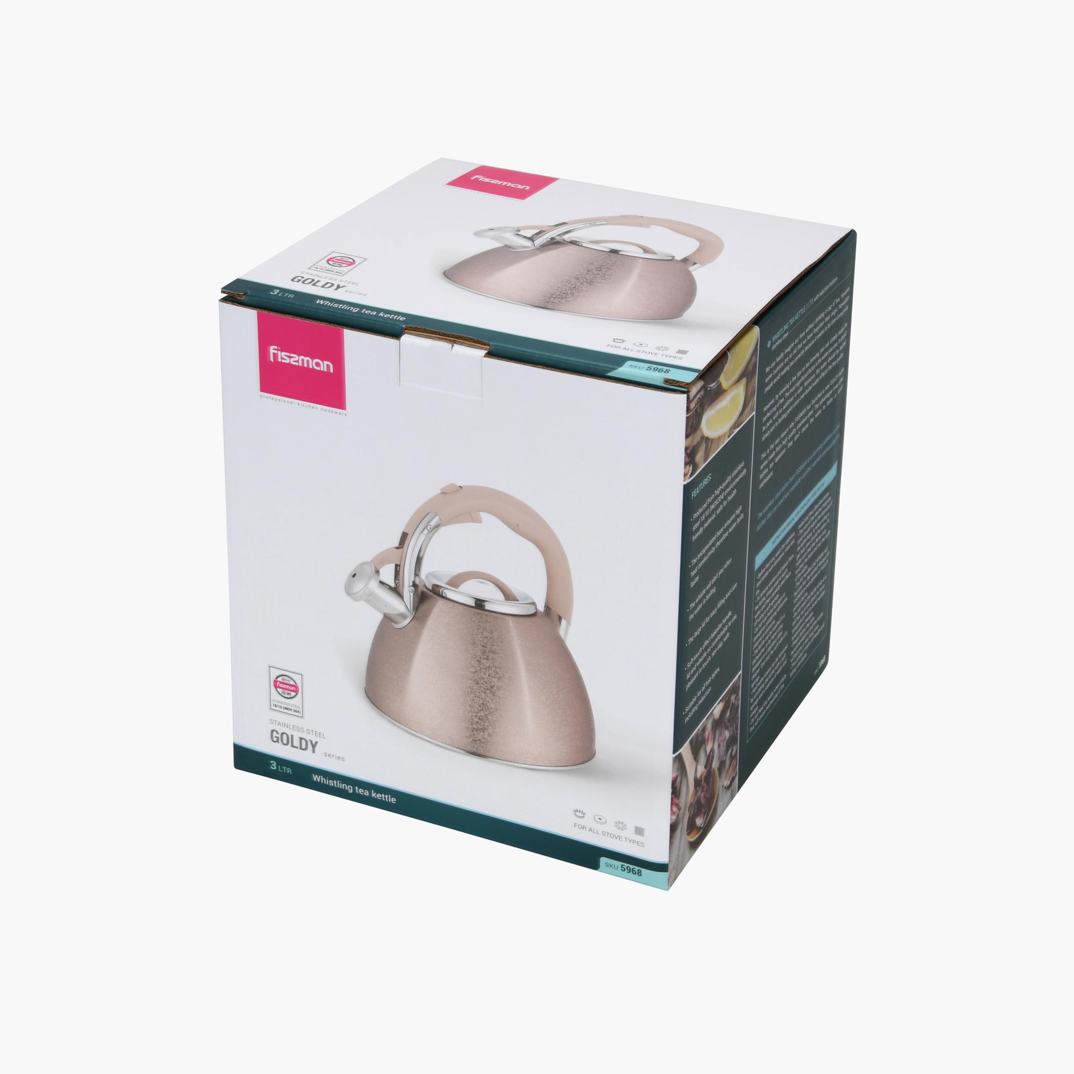 Goldy Stainless Steel Whistling Kettle - 3 L-household-dining-teaandcoffee-vacuumflaskscoffeeandteapots-image-8