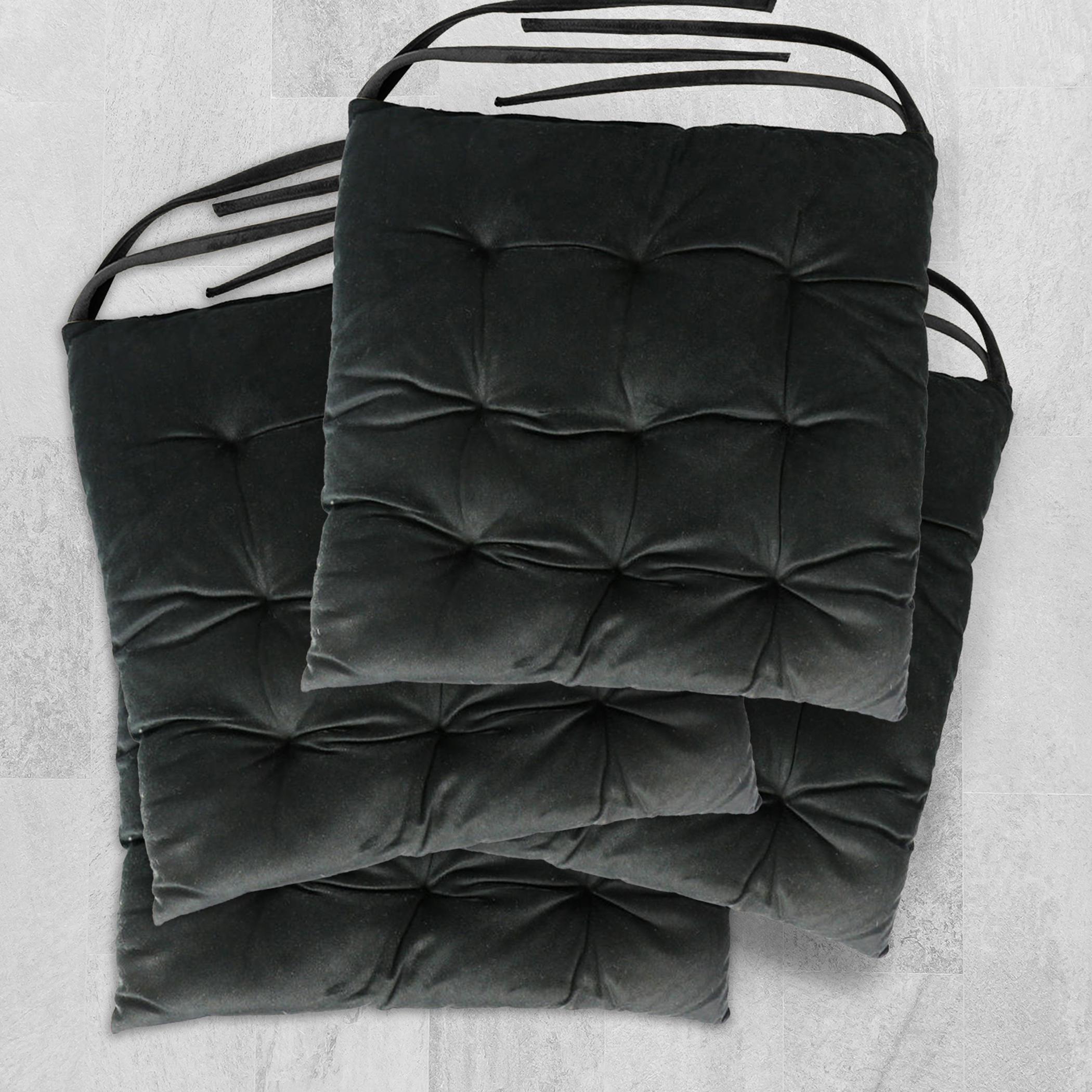 Ultima 4-piece Velvet Chair Pad - 40x40x3 cm-hbxdecorandfurnishings-homefurnishings-cushionsandcovers-chaircovers-image-1