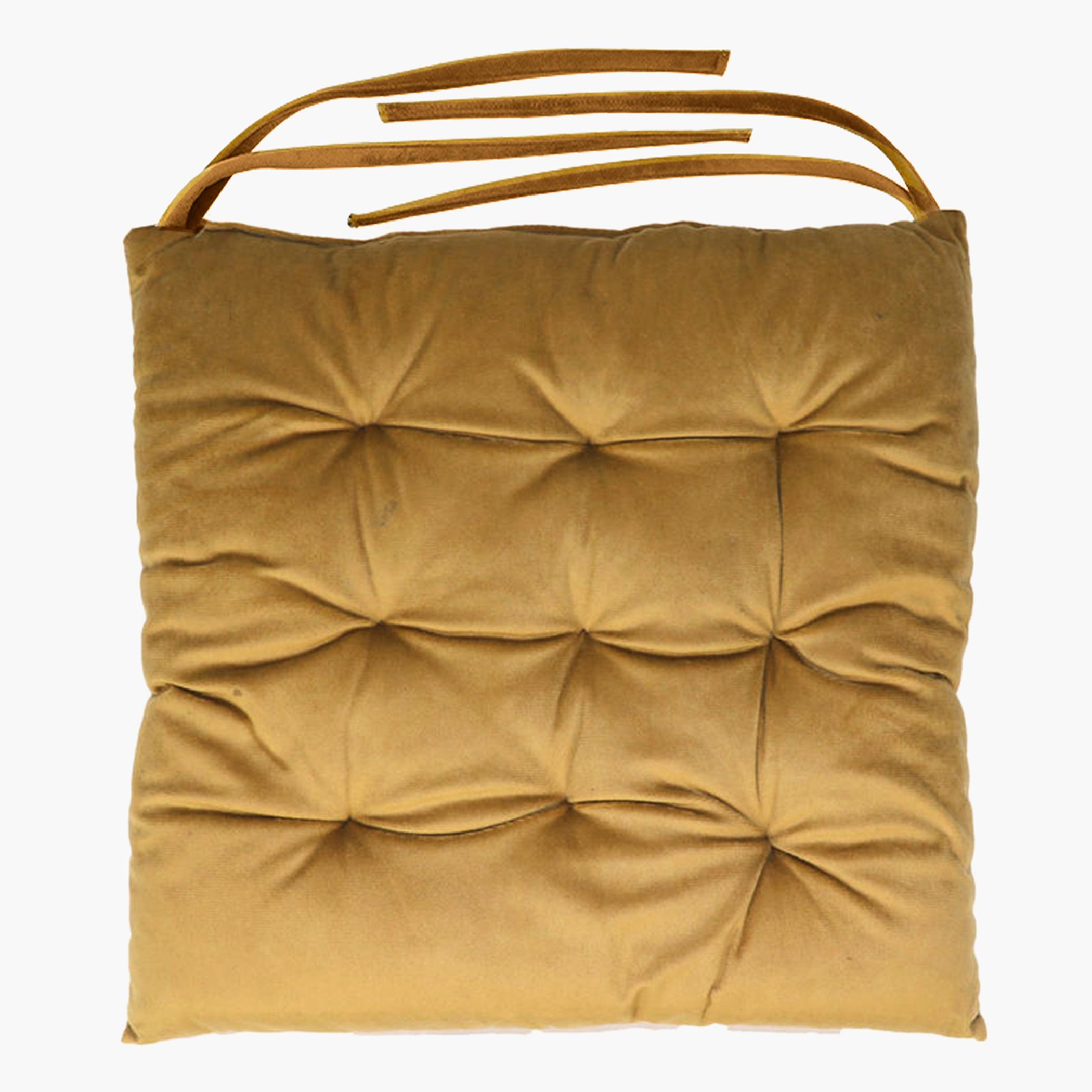 Ultima 4-piece Velvet Chair Pad - 40x40x3 cm-hbxdecorandfurnishings-homefurnishings-cushionsandcovers-chaircovers-image-3