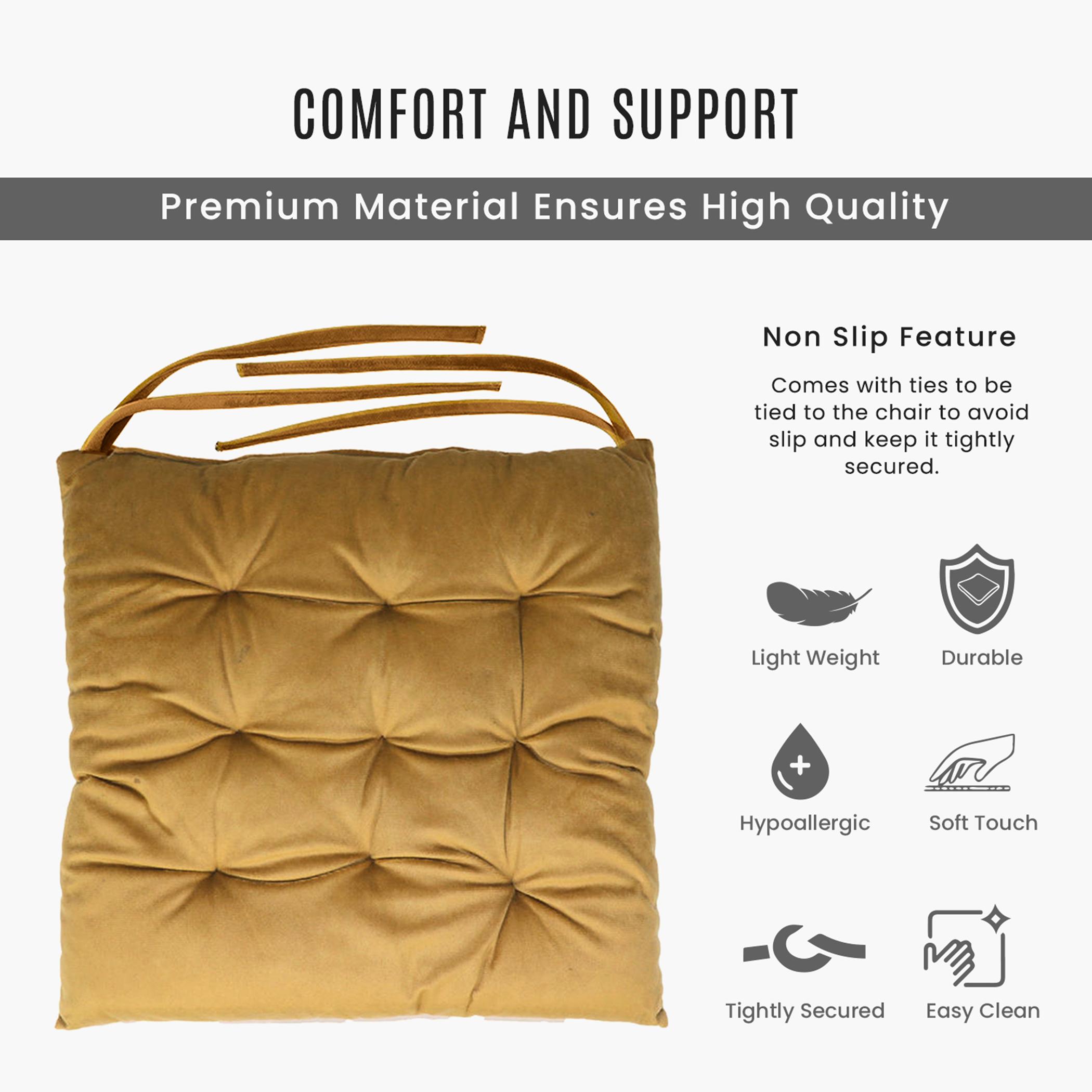 Ultima 4-piece Velvet Chair Pad - 40x40x3 cm-hbxdecorandfurnishings-homefurnishings-cushionsandcovers-chaircovers-image-6