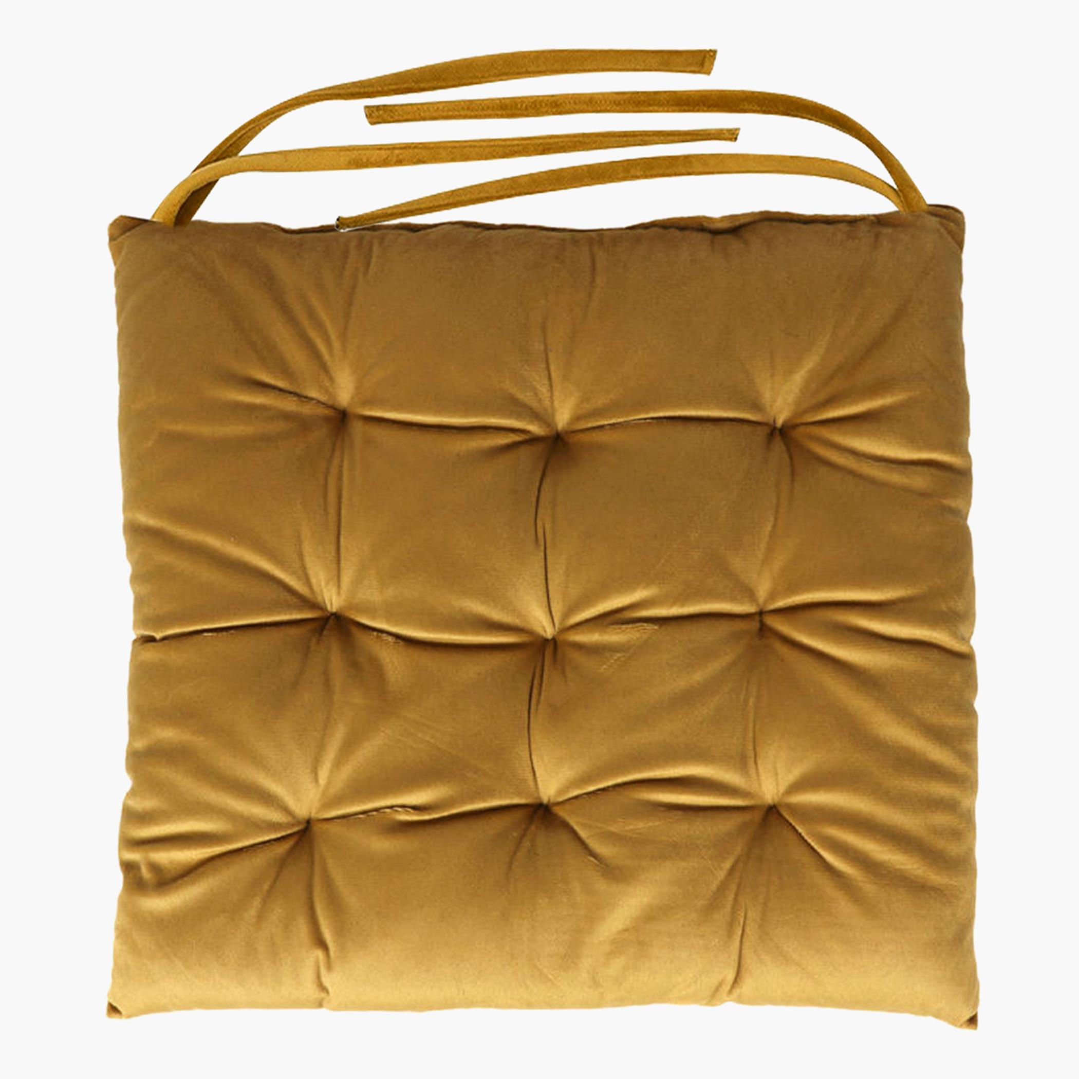 Ultima 4-piece Velvet Chair Pad - 40x40x3 cm-hbxdecorandfurnishings-homefurnishings-cushionsandcovers-chaircovers-image-3