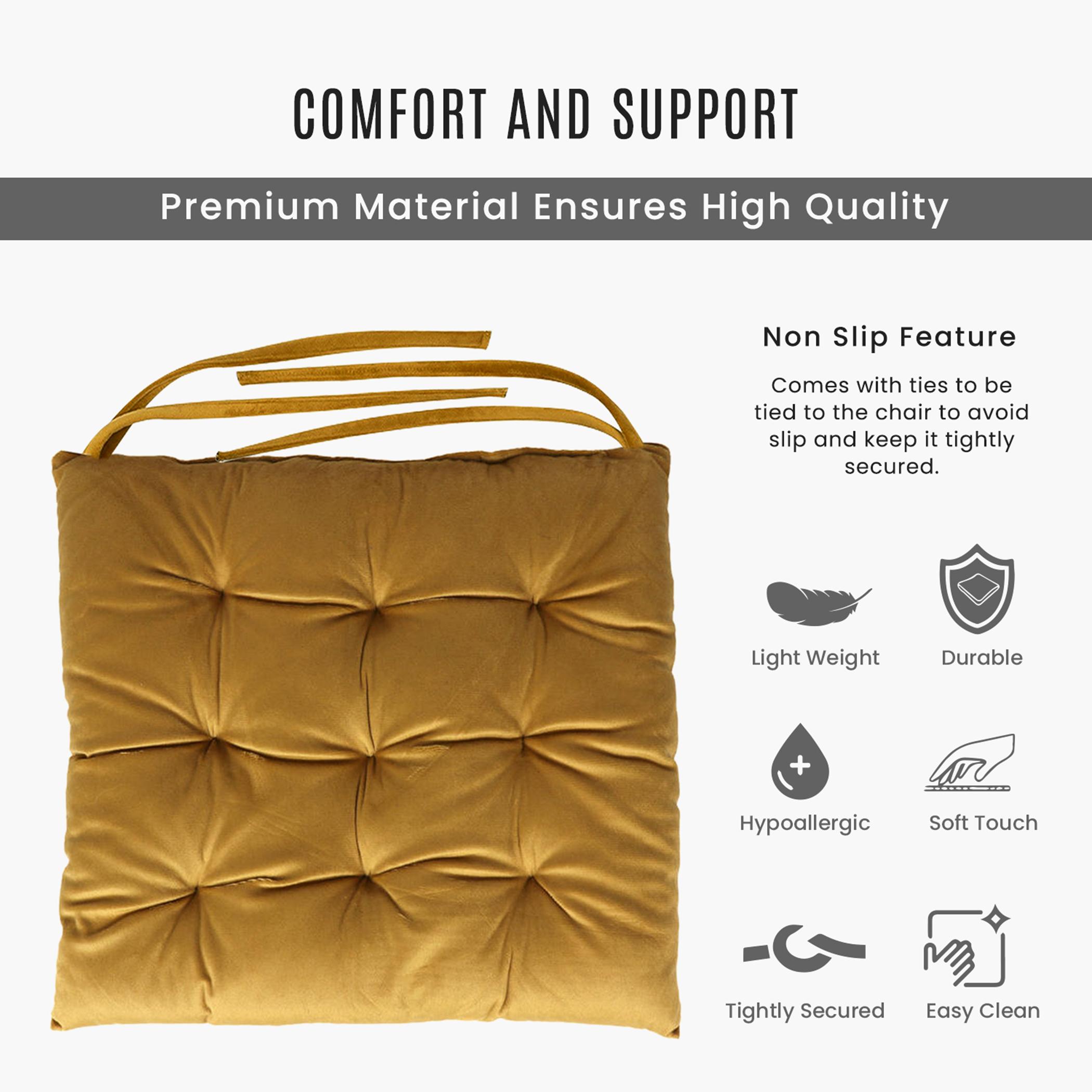 Ultima 4-piece Velvet Chair Pad - 40x40x3 cm-hbxdecorandfurnishings-homefurnishings-cushionsandcovers-chaircovers-image-6