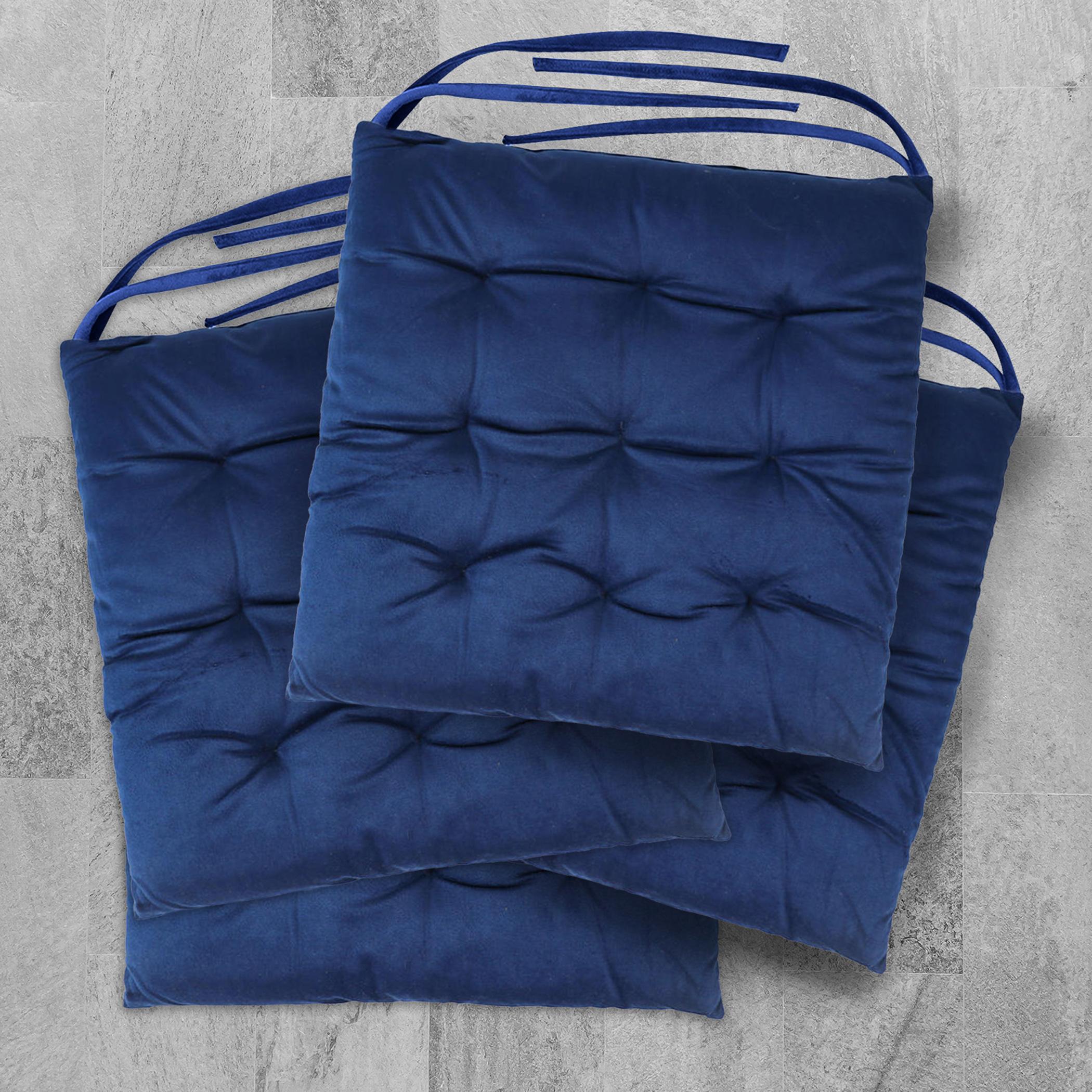 Ultima 4-piece Velvet Chair Pad - 40x40x3 cm-hbxdecorandfurnishings-homefurnishings-cushionsandcovers-chaircovers-image-1
