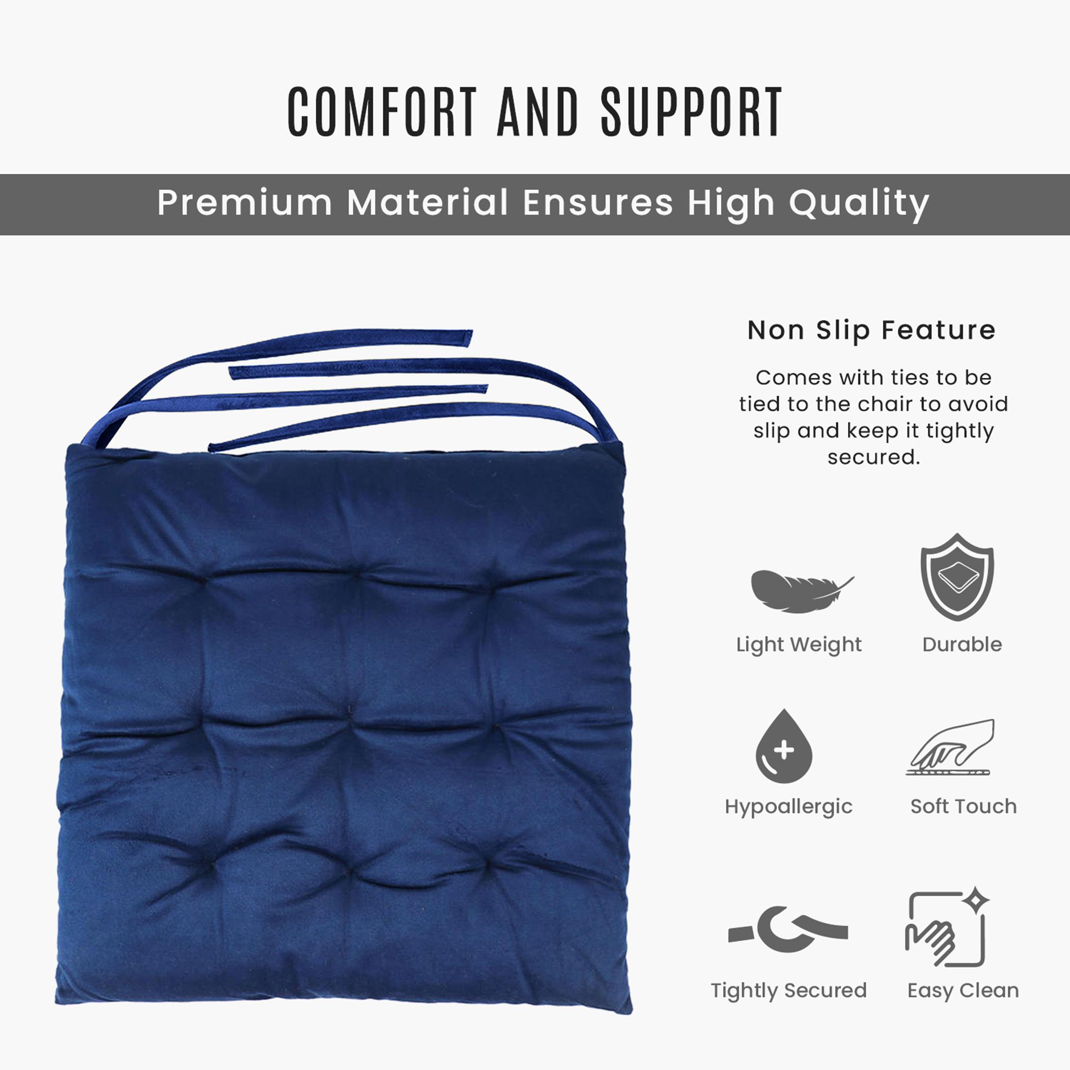 Ultima 4-piece Velvet Chair Pad - 40x40x3 cm-hbxdecorandfurnishings-homefurnishings-cushionsandcovers-chaircovers-image-5