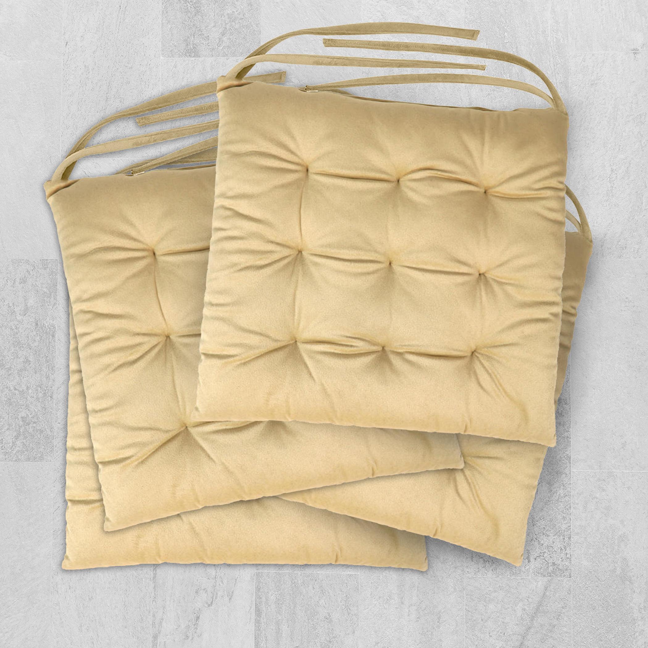Ultima 4-piece Velvet Chair Pad - 40x40x3 cm-hbxdecorandfurnishings-homefurnishings-cushionsandcovers-chaircovers-image-1