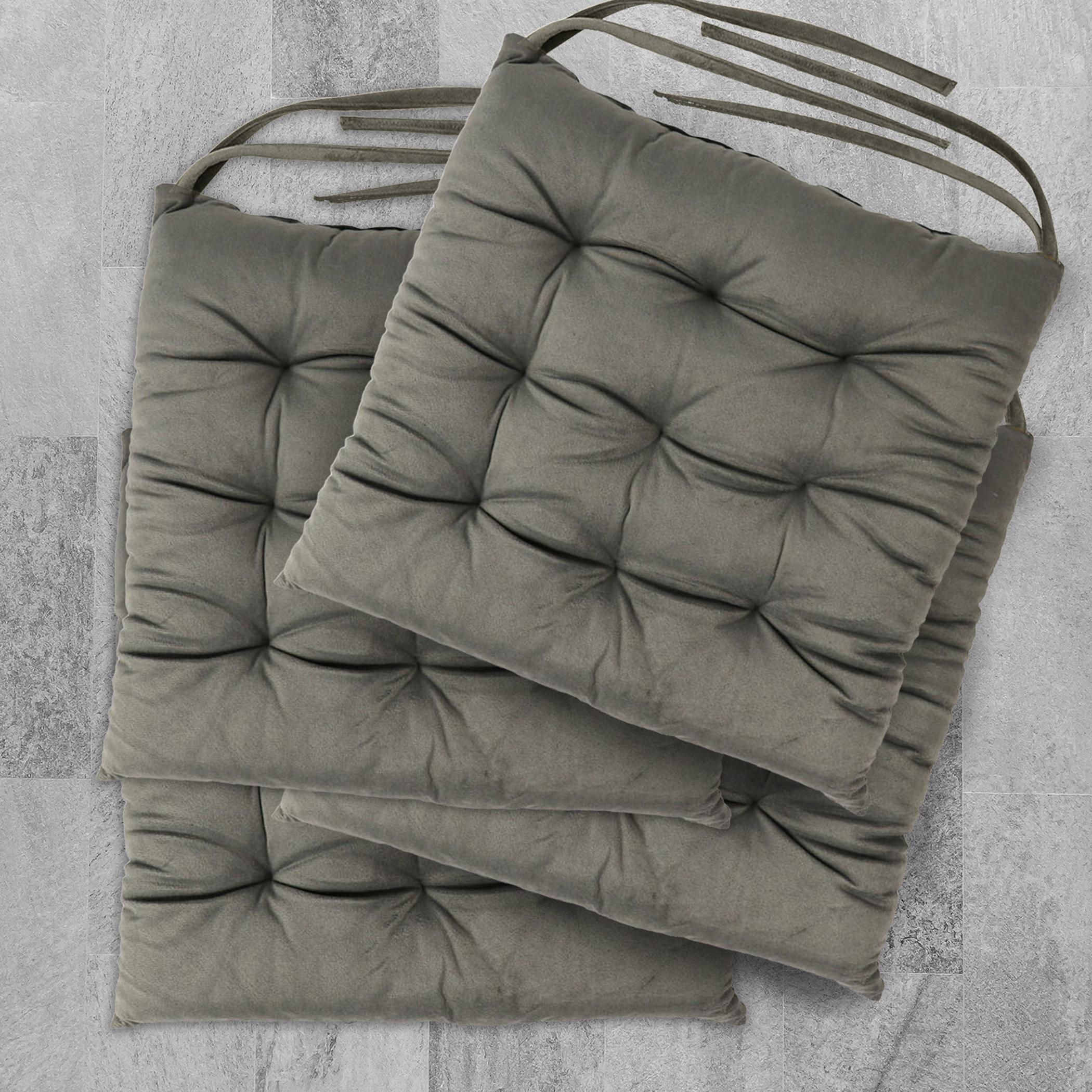 Ultima 4-piece Velvet Chair Pad - 40x40x3 cm-hbxdecorandfurnishings-homefurnishings-cushionsandcovers-chaircovers-image-1