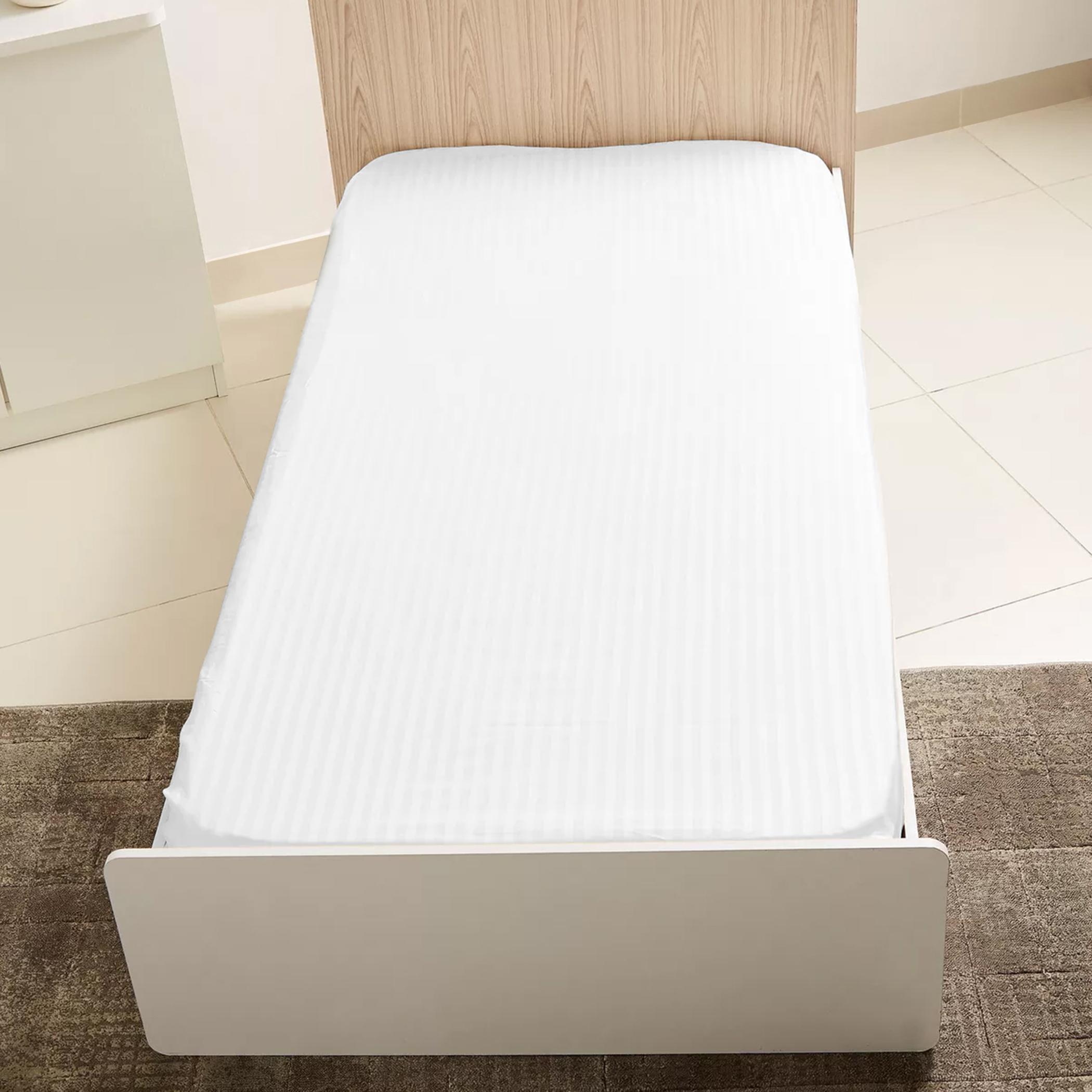 مجموعة شرشف مطّاطي فردي مخطط قطعتين من ألتيما - 90x200+20 سم-hbxhomeware-bedding-fittedsheets-image-1