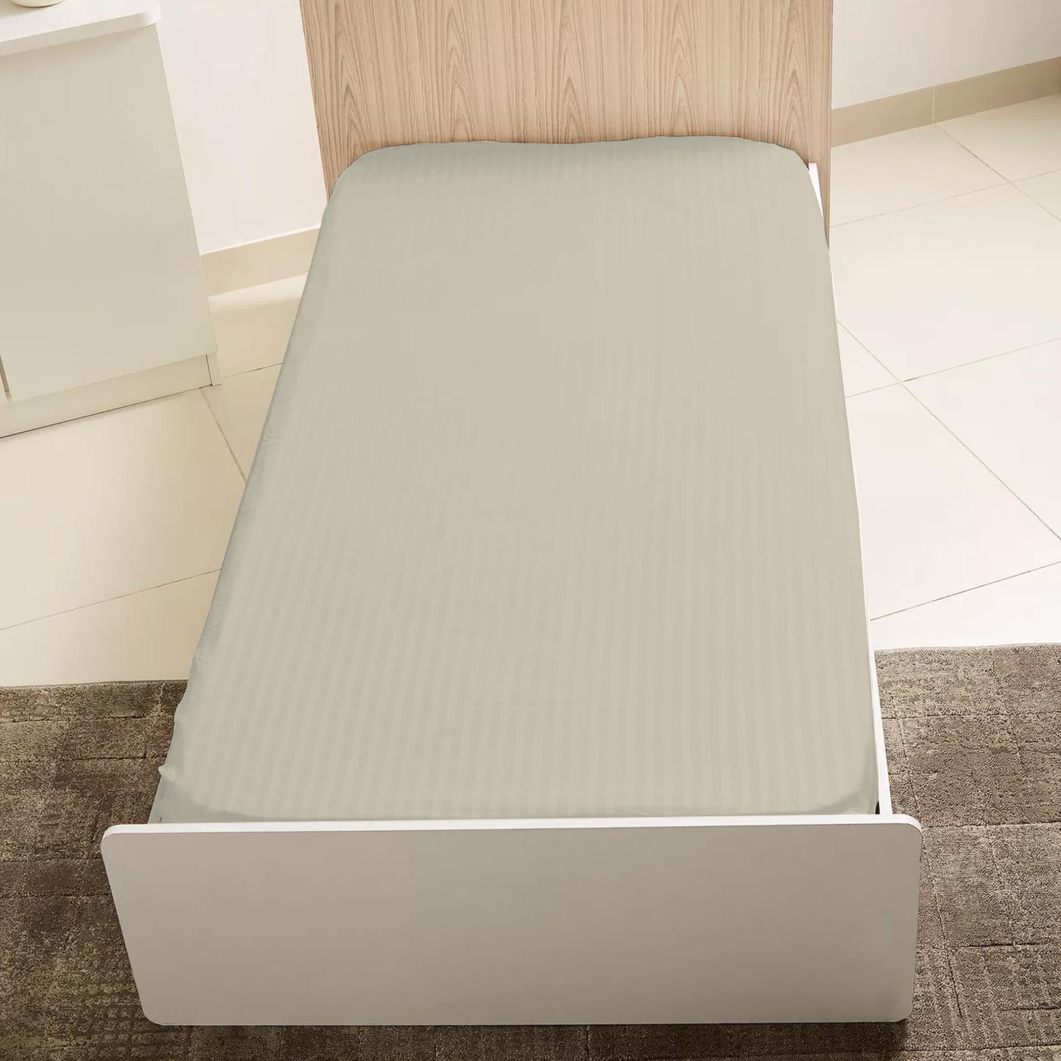 طقم شرشف مطّاطي فردي مخطط قطعتين من ألتيما - 90x200+20 سم-hbxhomeware-bedding-fittedsheets-image-1