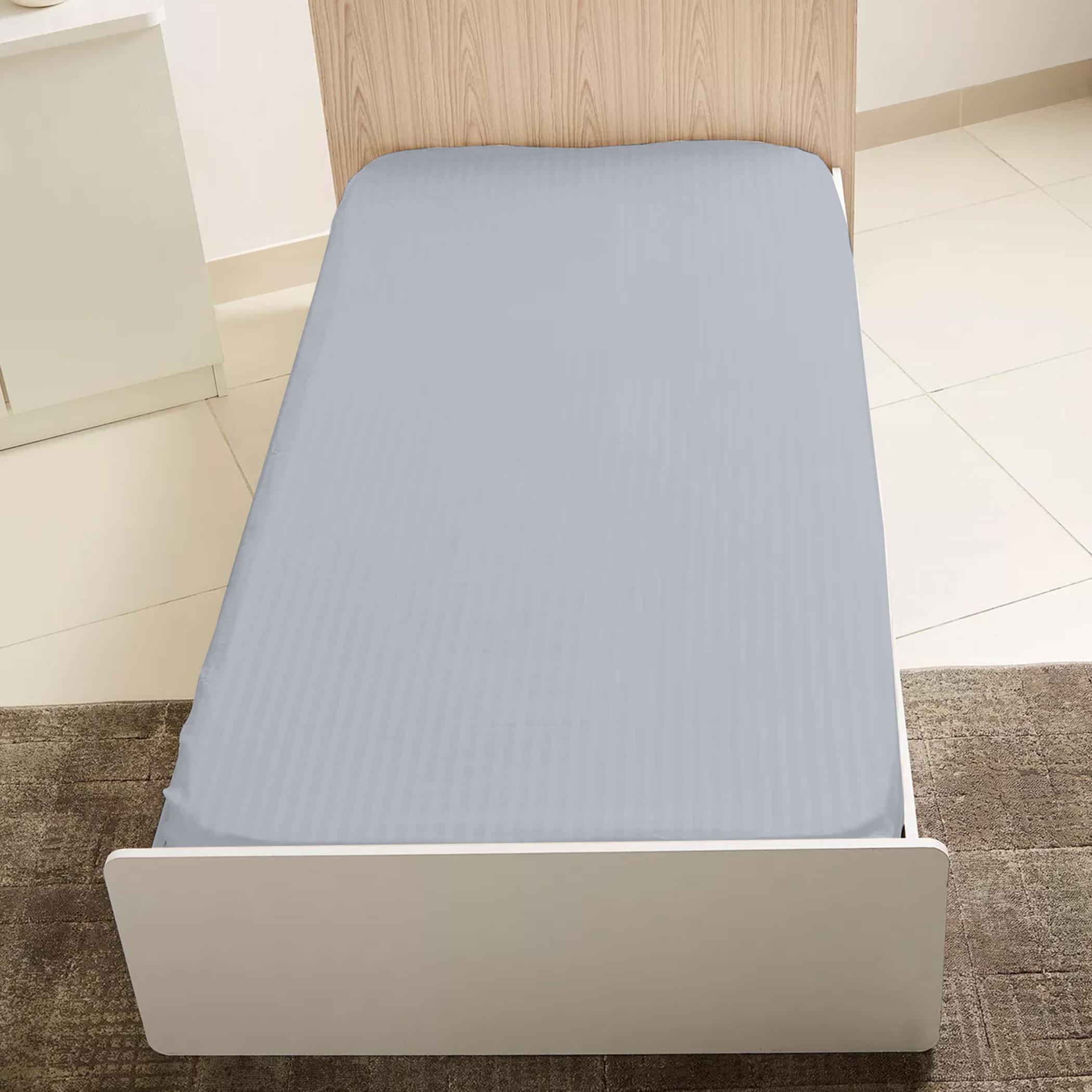 طقم شرشف مطاطي فردي مخطط قطعتين من ألتيما - 90x200+20 سم-hbxhomeware-bedding-fittedsheets-image-1