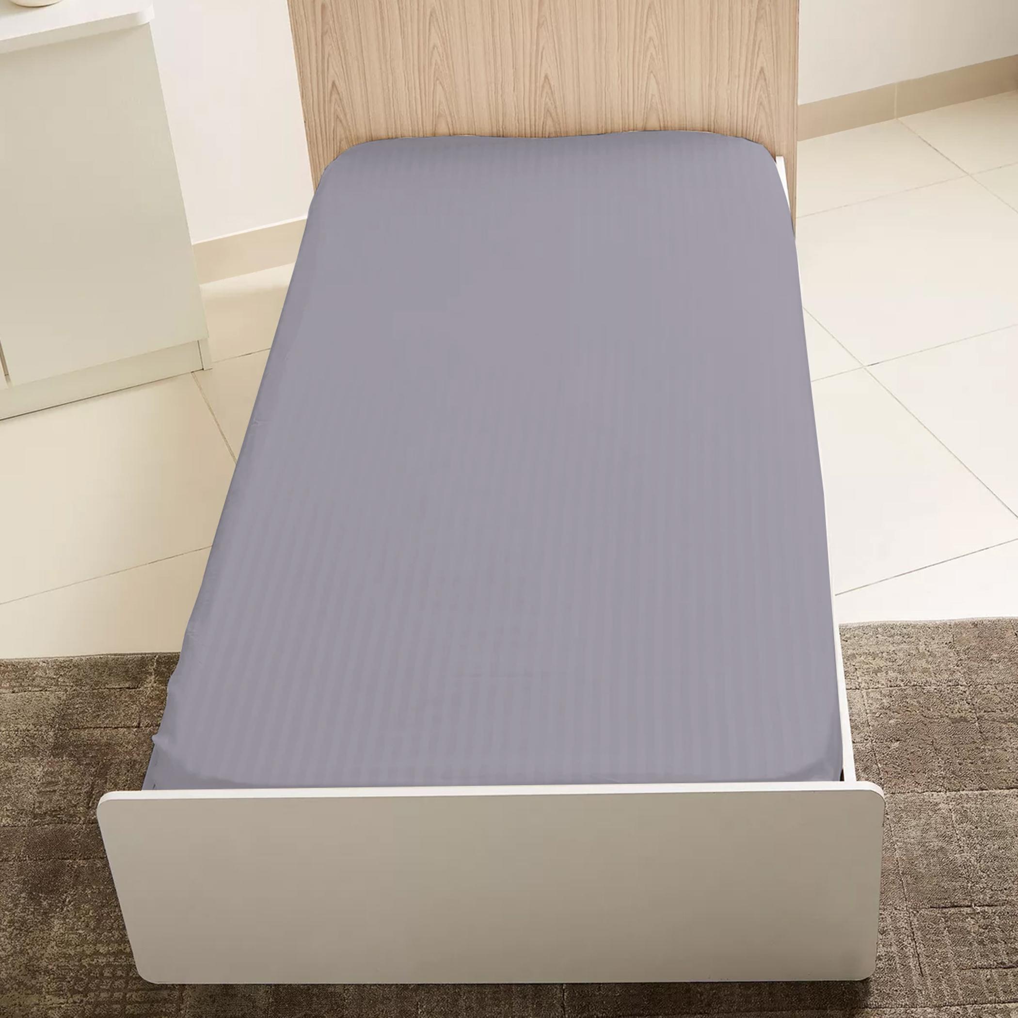 مجموعة شرشف مطاطي فردي مخطط قطعتين من ألتيما - 90x200+20 سم-hbxhomeware-bedding-fittedsheets-image-1
