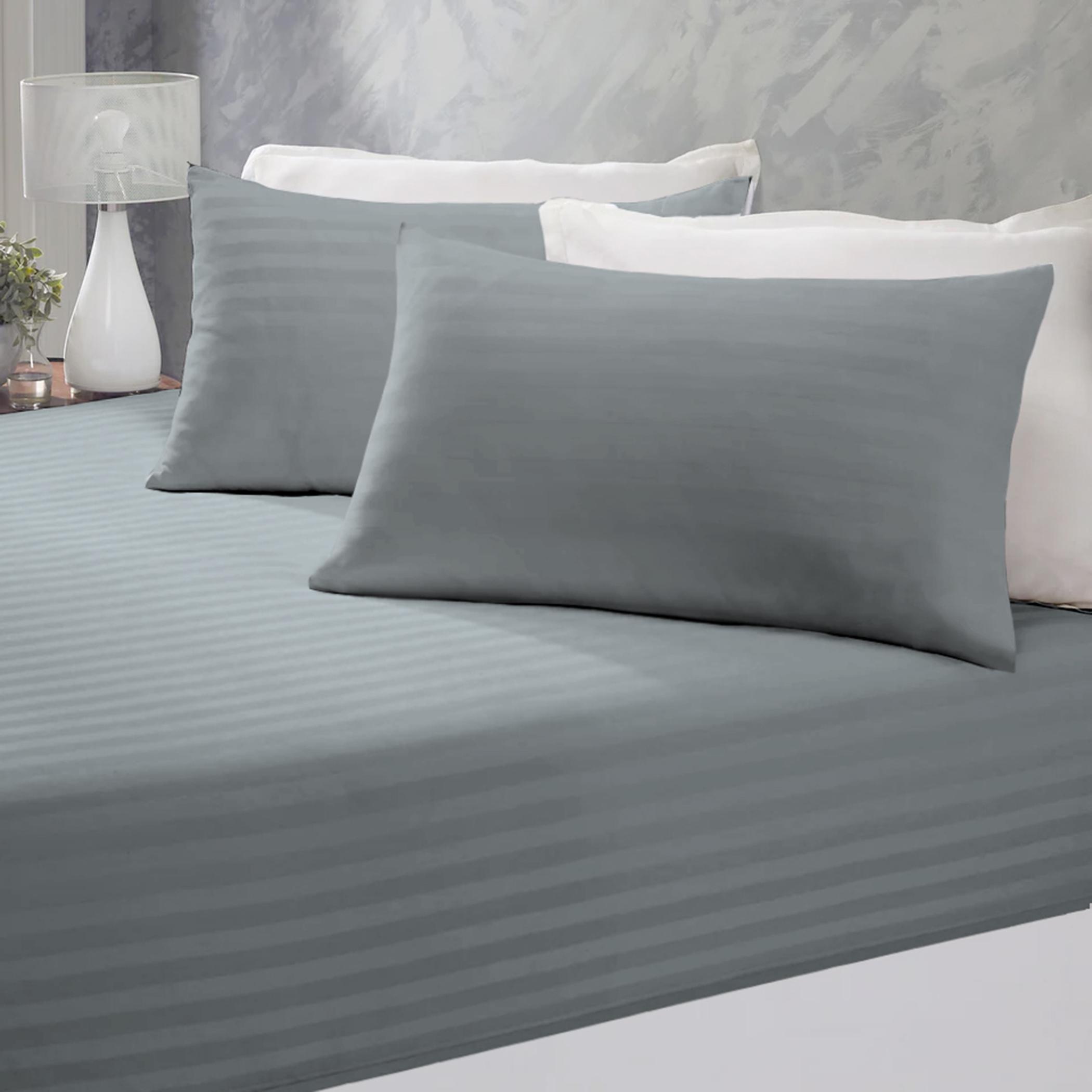 مجموعة شرشف مطّاطي كوين مخطط 3 قطع من ألتيما - 160x200+30 سم-hbxhomeware-bedding-fittedsheets-image-2