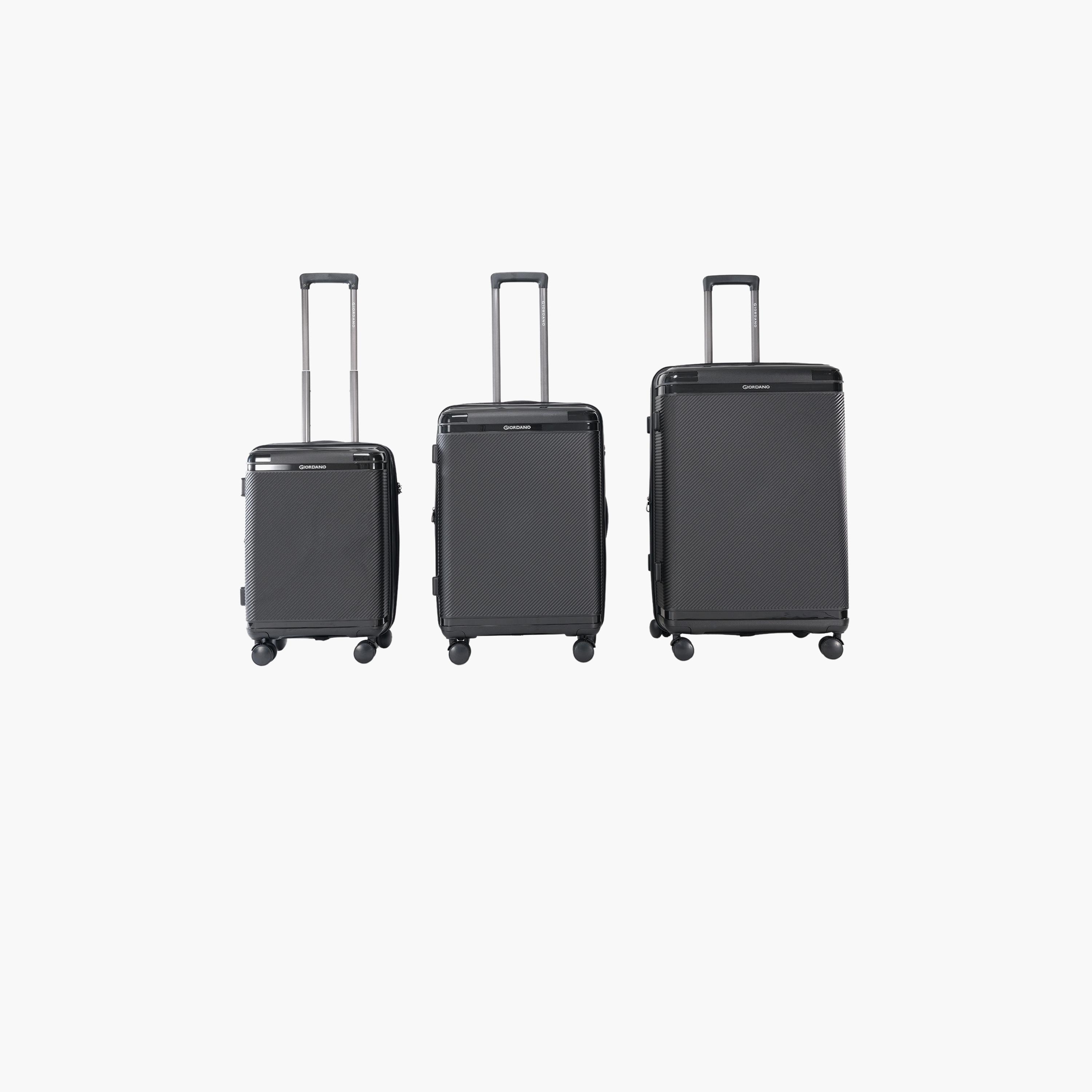 Giordano League Set of 3 Polypropylene Hard Sided 4-Wheeler Spinner Trolley Bag with TSA Lock  | GR011/3-travel-luggagesandbags-luggage-image-1