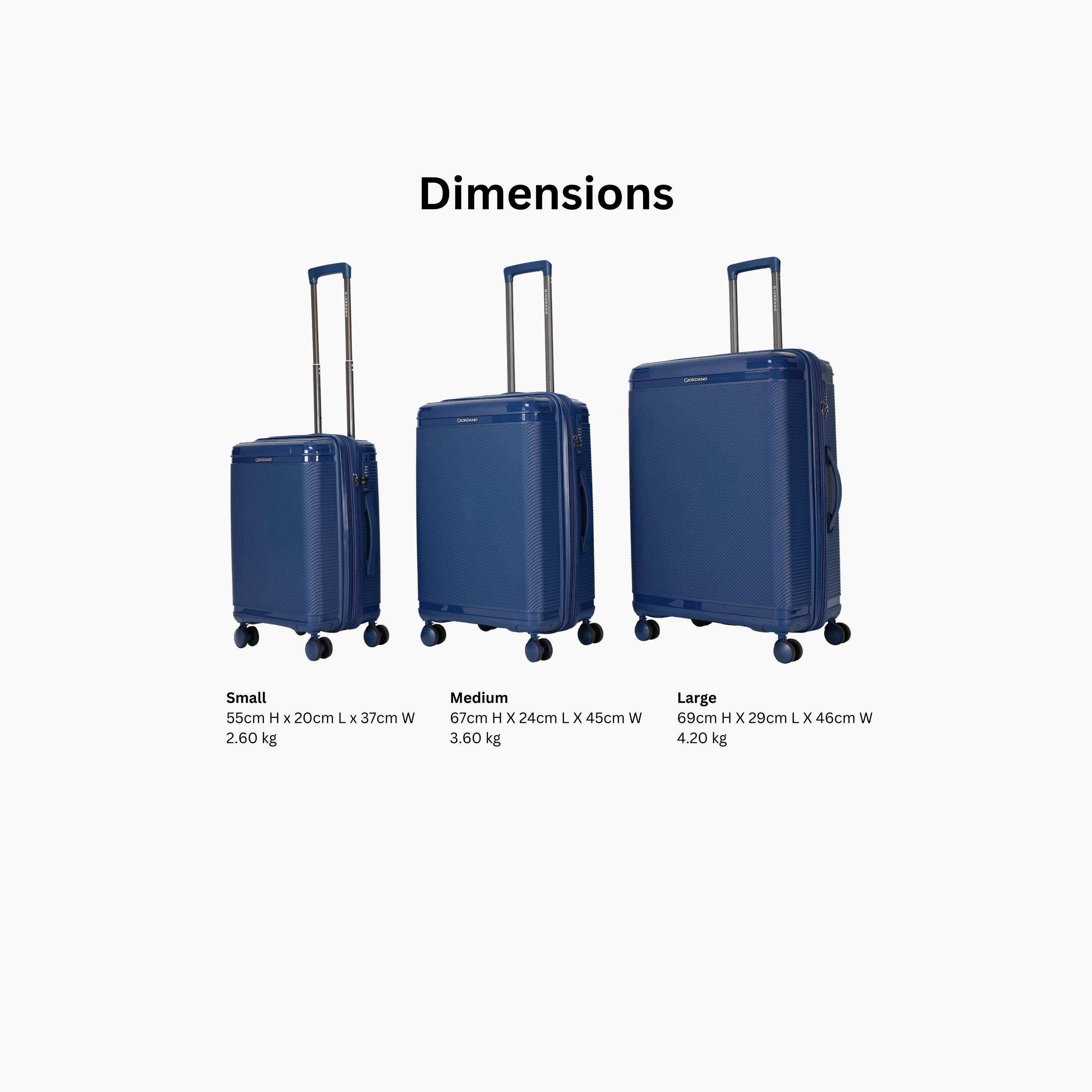 Giordano League Set of 3 Polypropylene Hard Sided 4-Wheeler Spinner Trolley Bag with TSA Lock  | GR011/3-travel-luggagesandbags-luggage-image-11