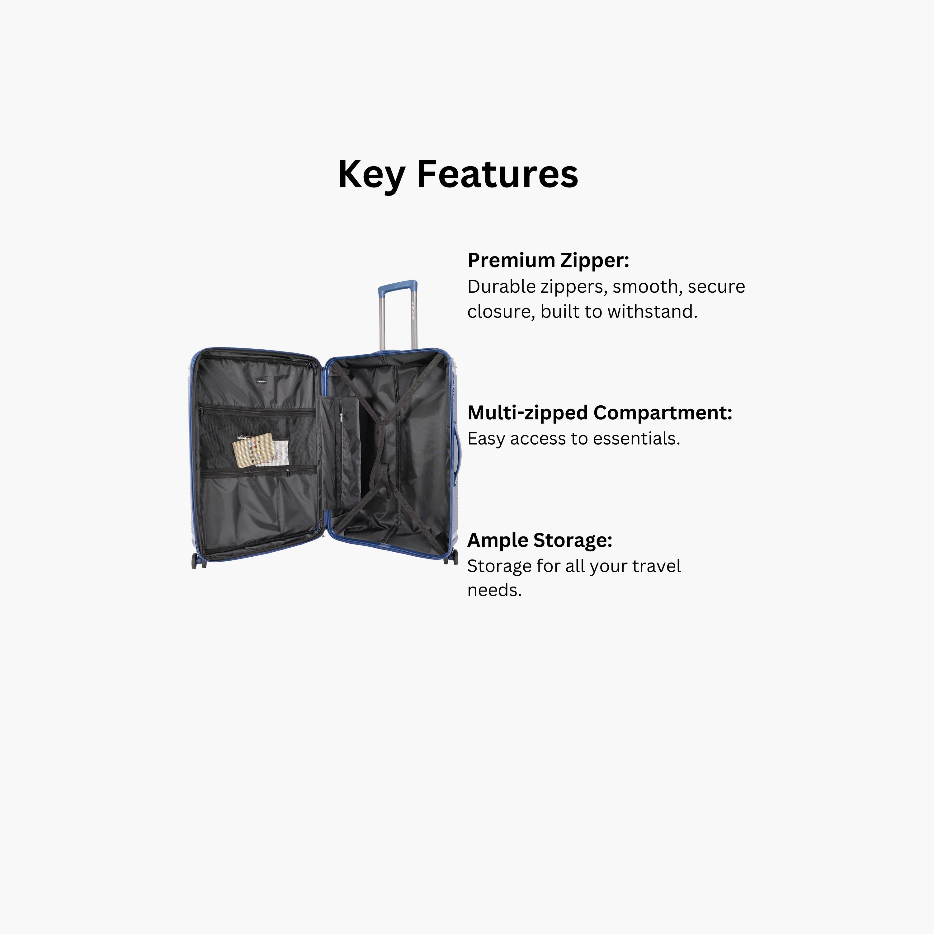 Giordano League Set of 3 Polypropylene Hard Sided 4-Wheeler Spinner Trolley Bag with TSA Lock  | GR011/3-travel-luggagesandbags-luggage-image-12