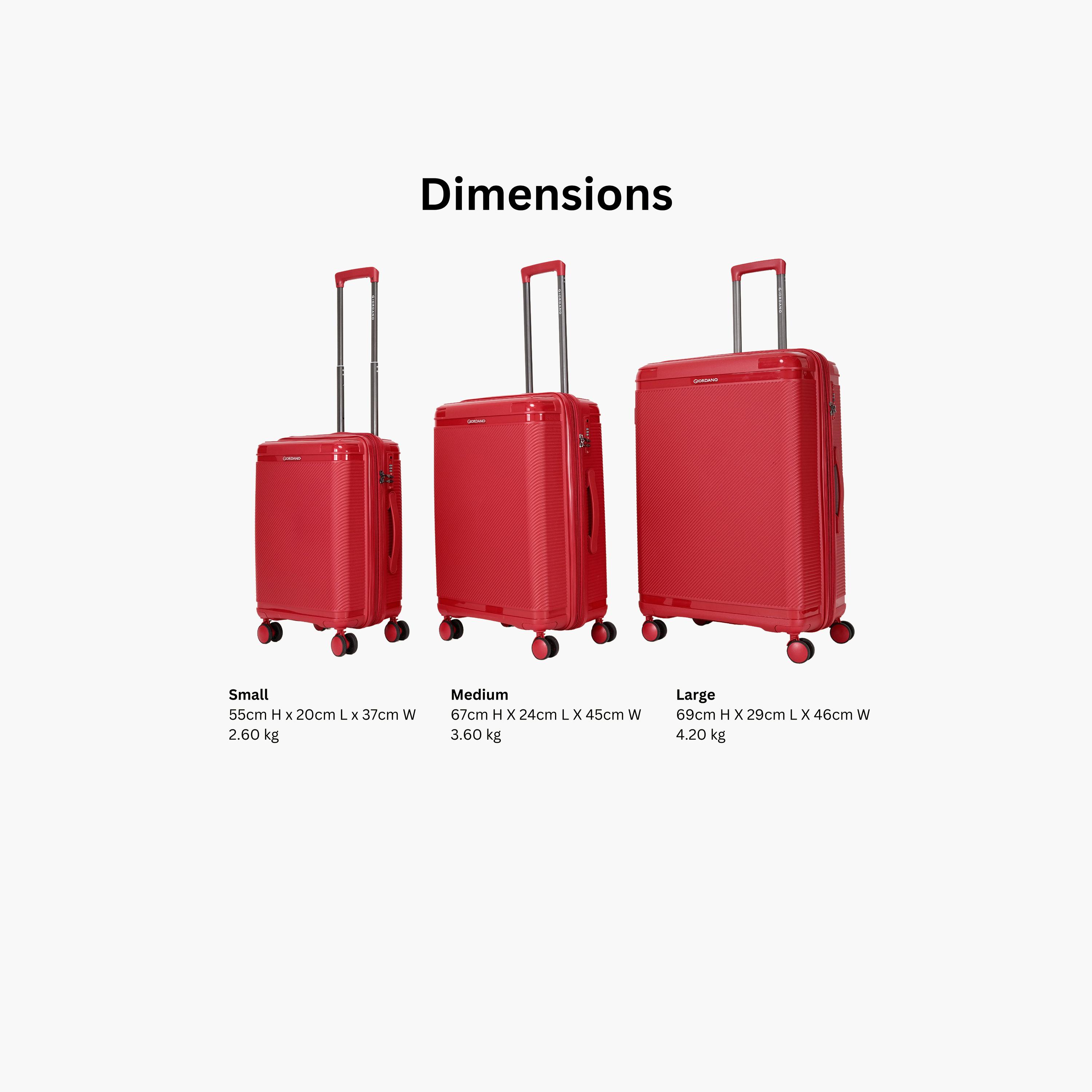 Giordano League Set of 3 Polypropylene Hard Sided 4-Wheeler Spinner Trolley Bag with TSA Lock  | GR011/3-travel-luggagesandbags-luggage-image-20