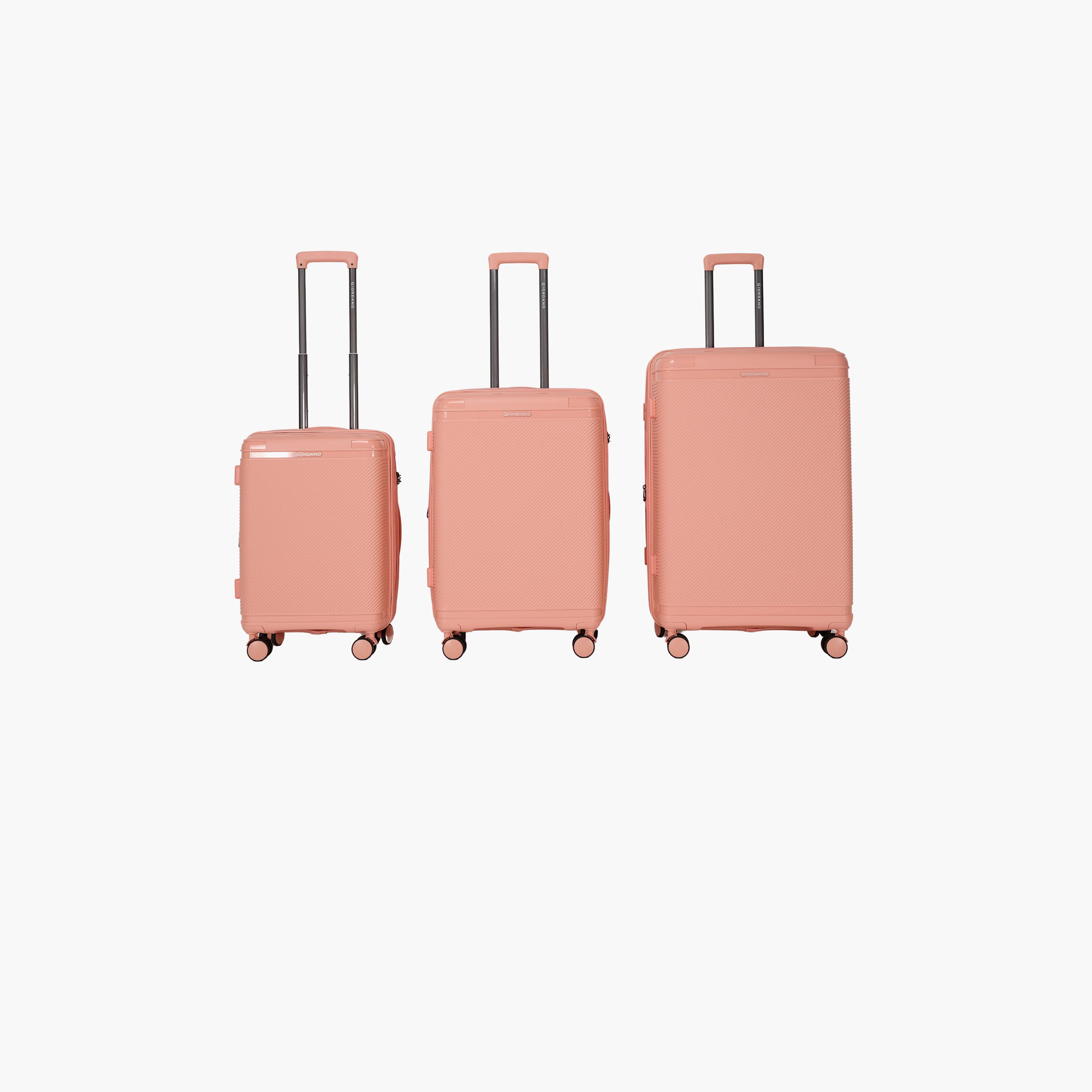 Buy Giordano League Set of 3 Polypropylene Hard Sided 4 Wheeler Spinner Trolley Bag with TSA Lock GR011 3 Online Centrepoint UAE