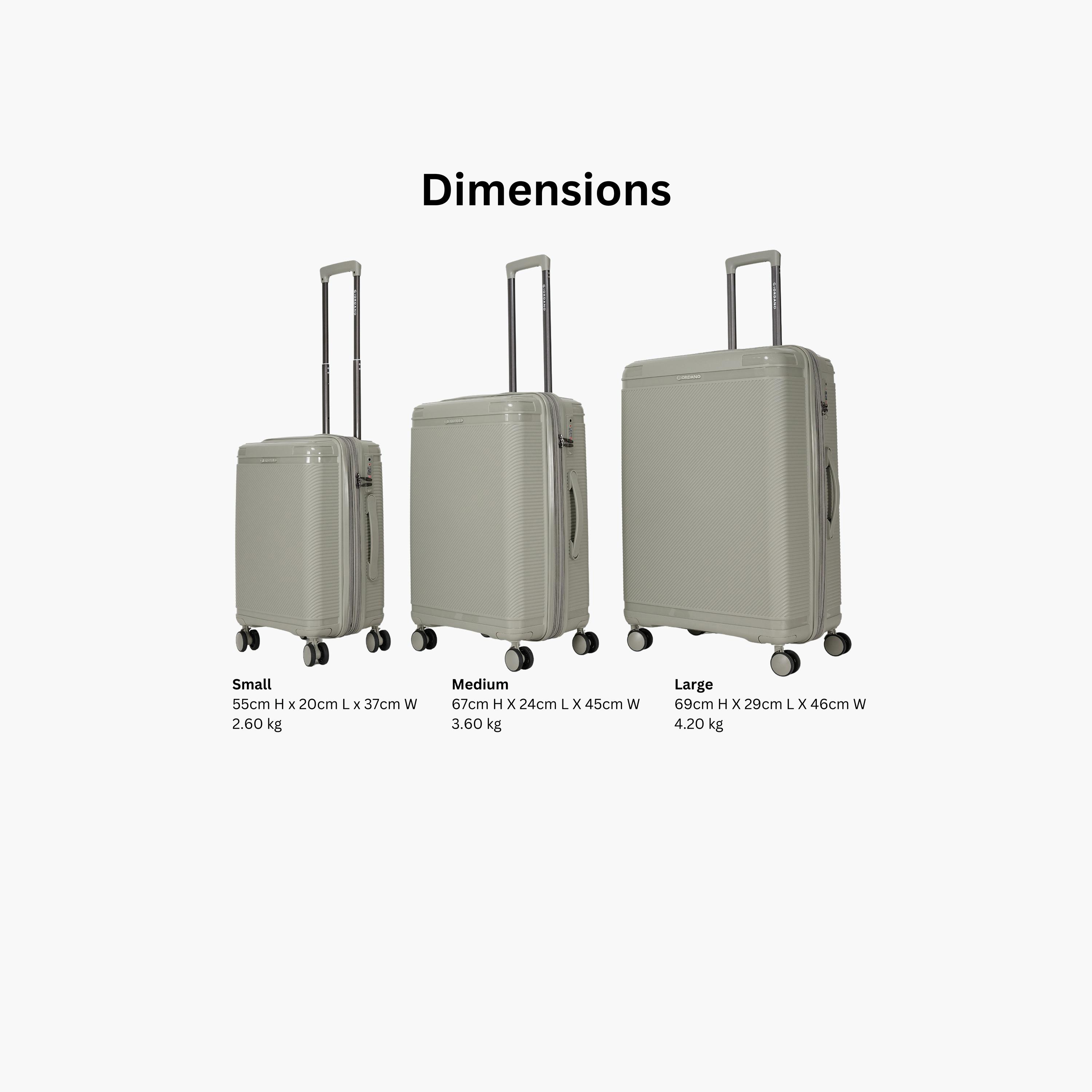Giordano League Set of 3 Polypropylene Hard Sided 4-Wheeler Spinner Trolley Bag with TSA Lock  | GR011/3-travel-luggagesandbags-luggage-image-57