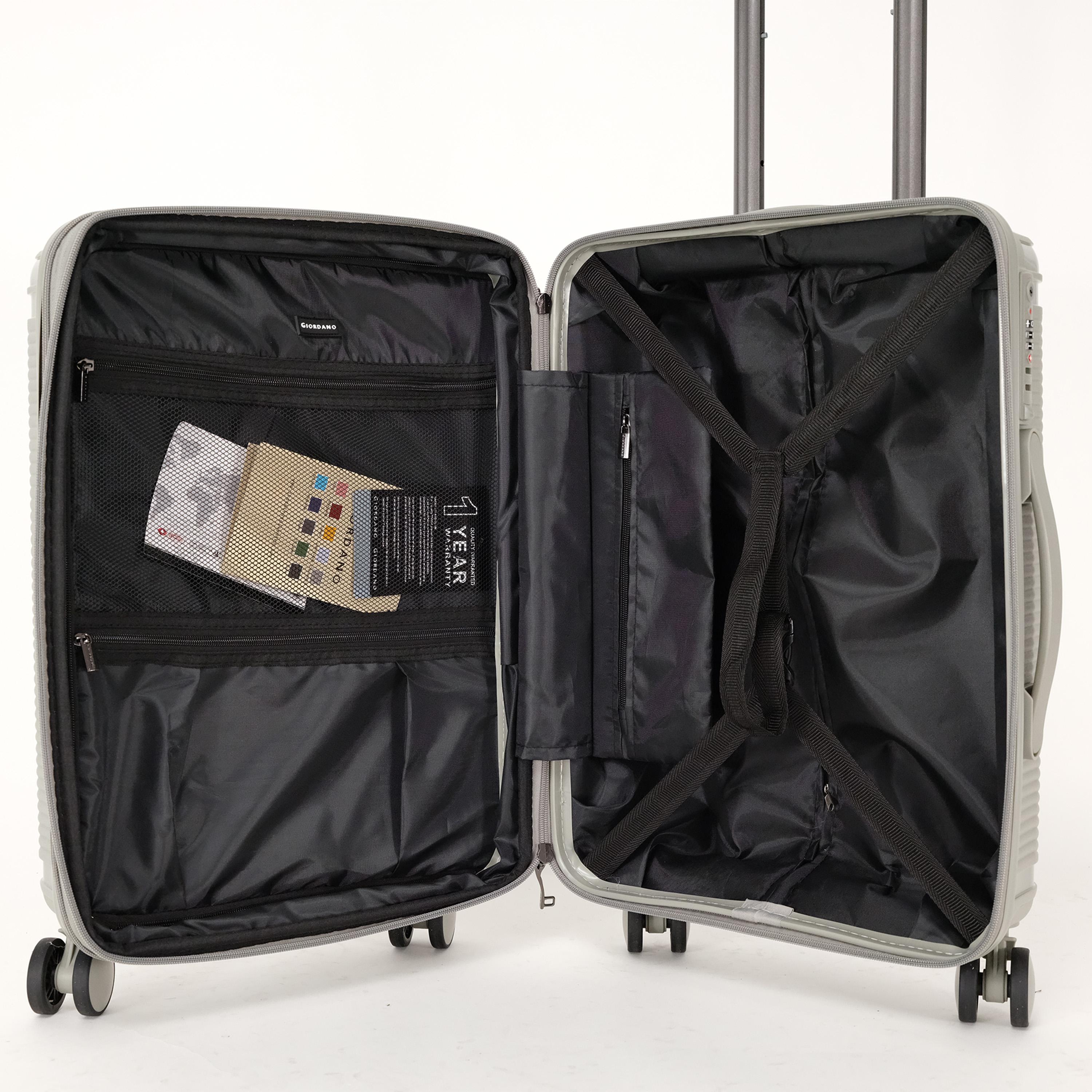 Giordano League Set of 3 Polypropylene Hard Sided 4-Wheeler Spinner Trolley Bag with TSA Lock  | GR011/3-travel-luggagesandbags-luggage-image-64