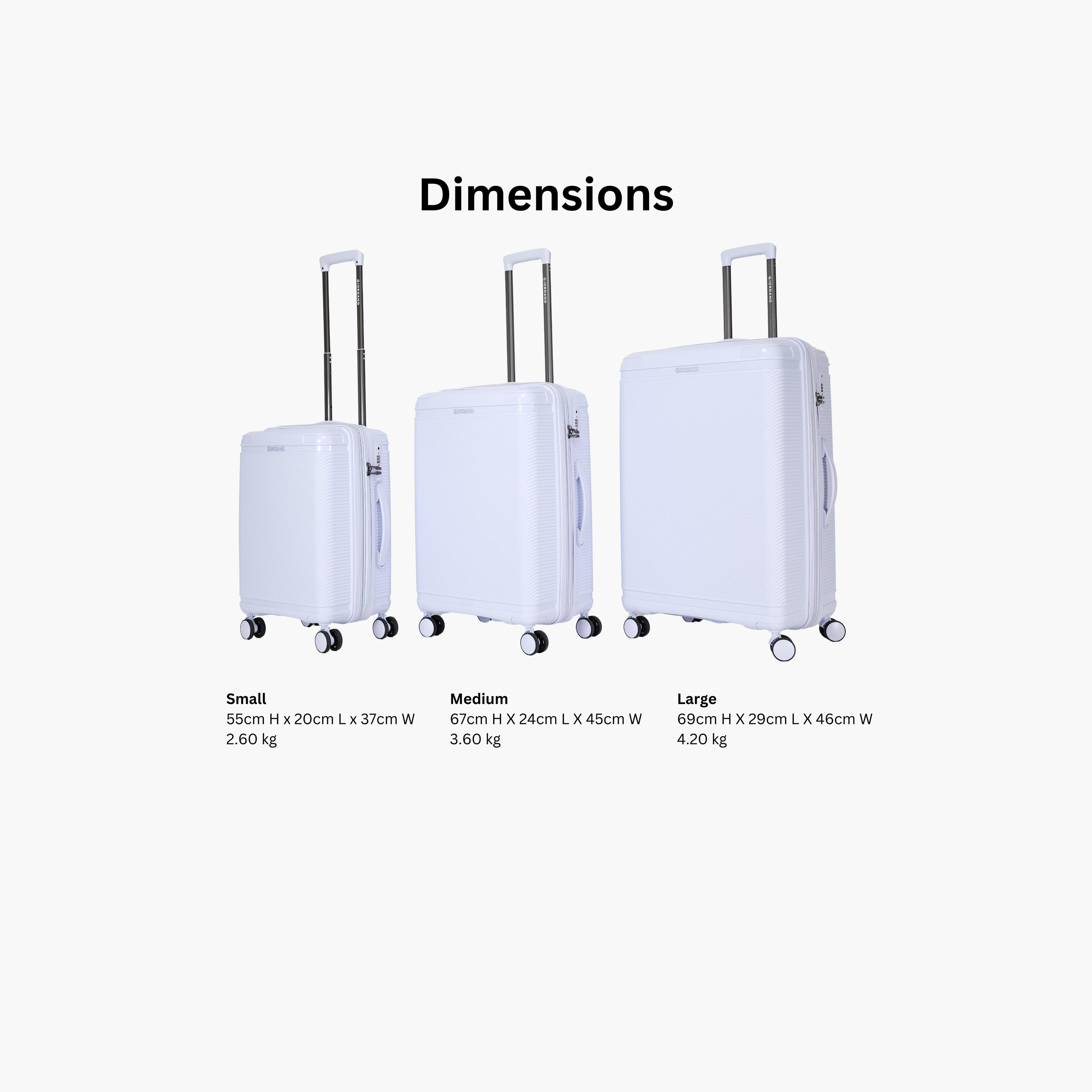 Giordano League Set of 3 Polypropylene Hard Sided 4-Wheeler Spinner Trolley Bag with TSA Lock  | GR011/3-travel-luggagesandbags-luggage-image-73