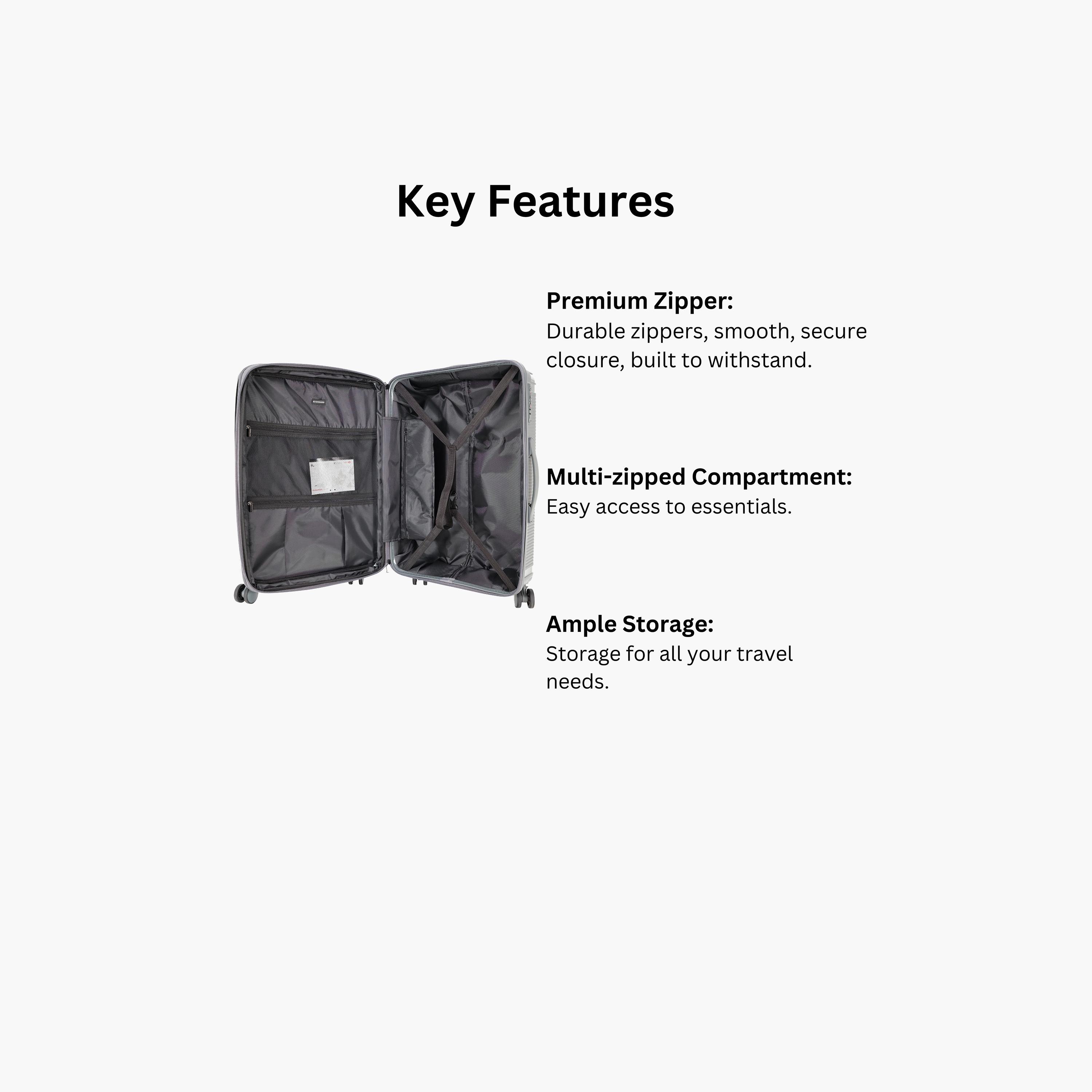 Giordano League Set of 3 Polypropylene Hard Sided 4-Wheeler Spinner Trolley Bag with TSA Lock  | GR011/3-travel-luggagesandbags-luggage-image-83