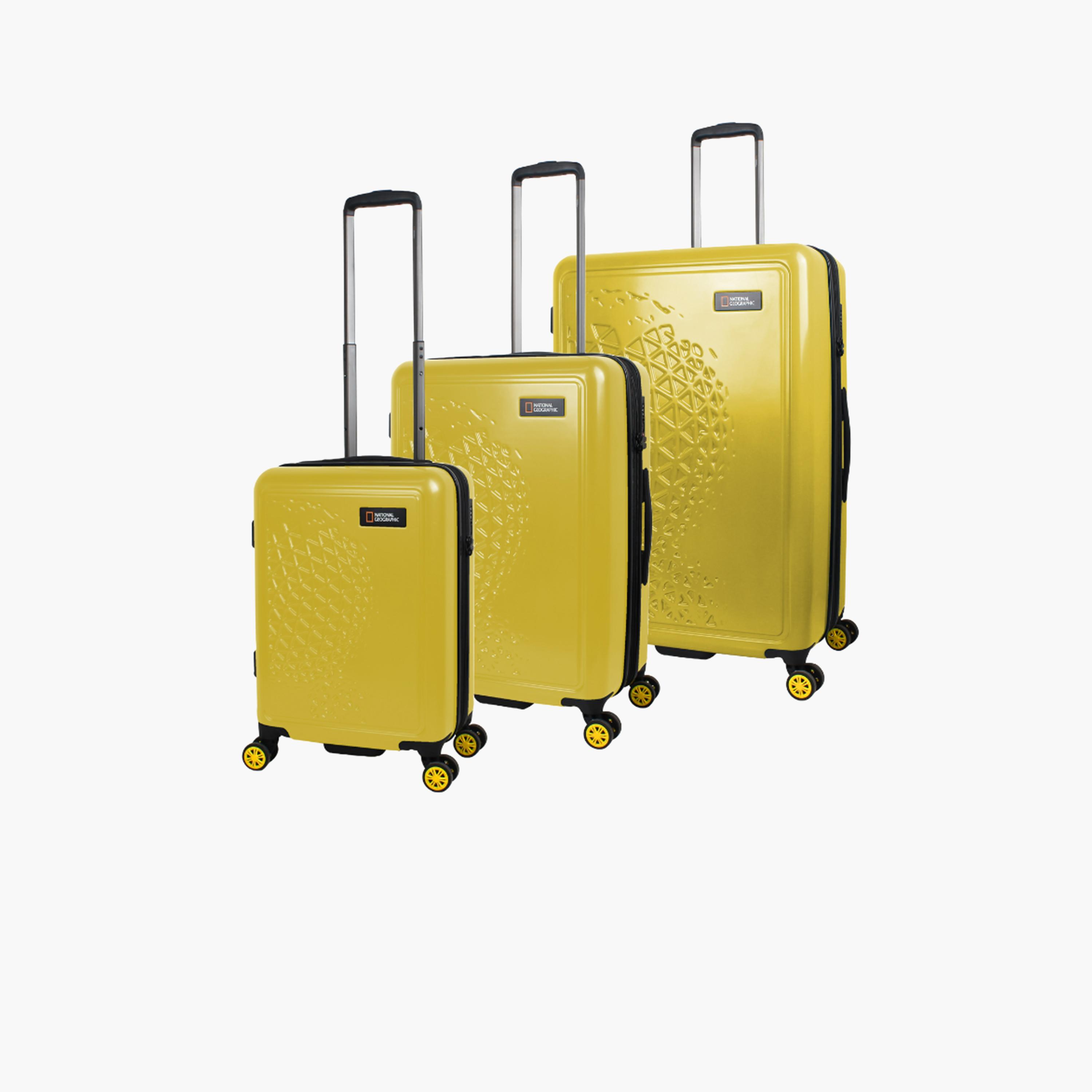 NATIONAL GEOGRAPHIC Globe Set of 3 ABS Hard Sided 4-Wheeler Spinner Trolley Bag with TSA Lock  | N162HA.01-travel-luggagesandbags-luggage-image-1