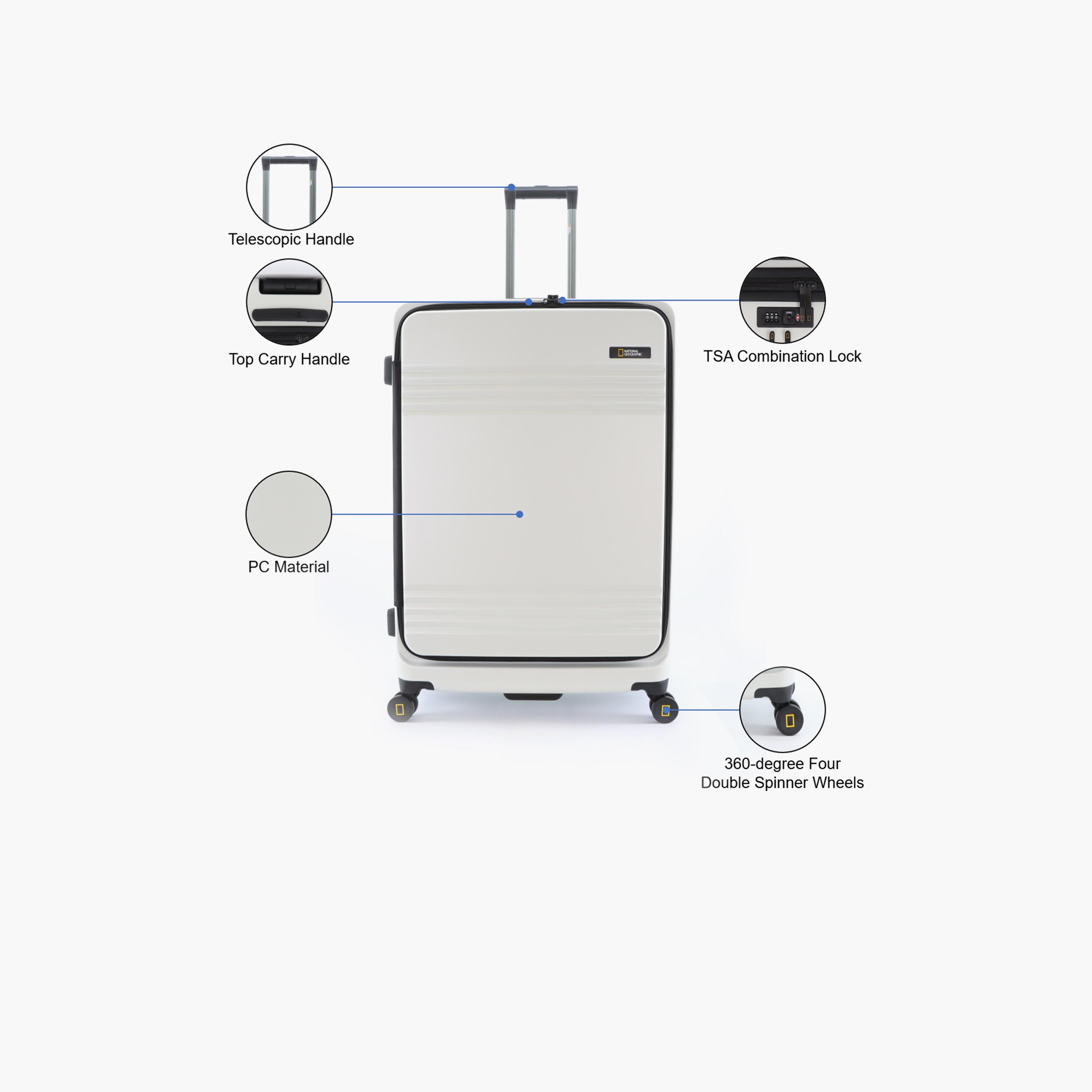 NATIONAL GEOGRAPHIC Lodge 78 CM Large Check-in Polycarbonate with ABS Hard Sided 4-Wheeler Spinner Trolley Bag with TSA Lock  | N165HA.71-travel-luggagesandbags-luggage-image-3