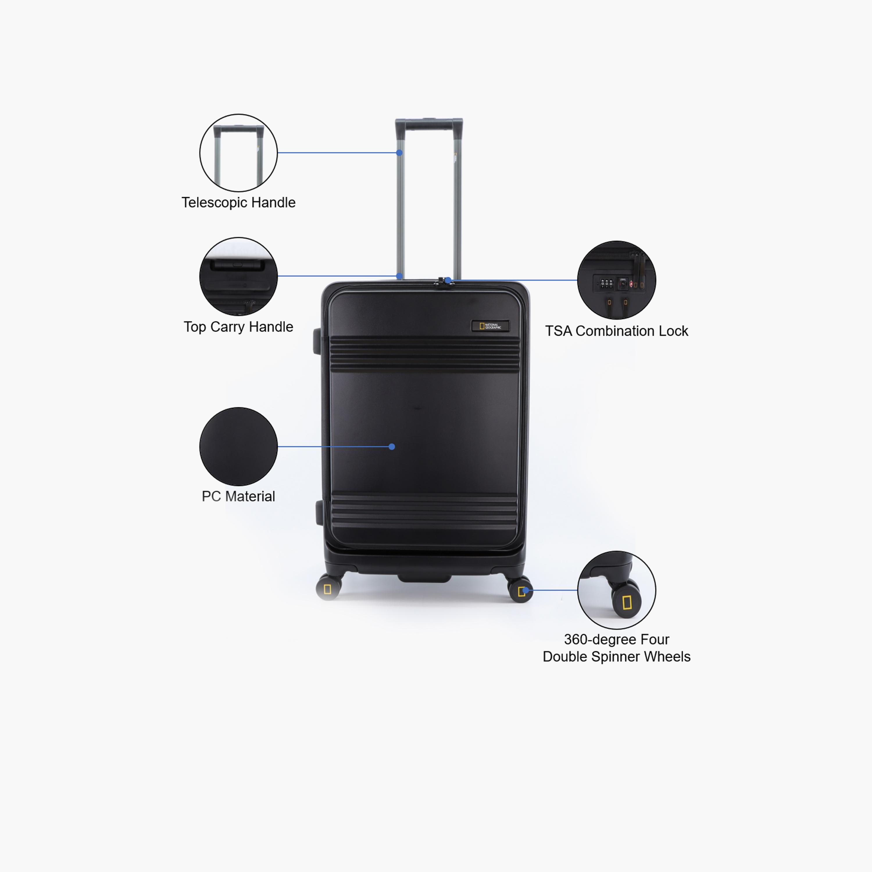 NATIONAL GEOGRAPHIC Lodge 67 CM Medium Check-in Polycarbonate with ABS Hard Sided 4-Wheeler Spinner Trolley Bag with TSA Lock  | N165HA.60-travel-luggagesandbags-luggage-image-3