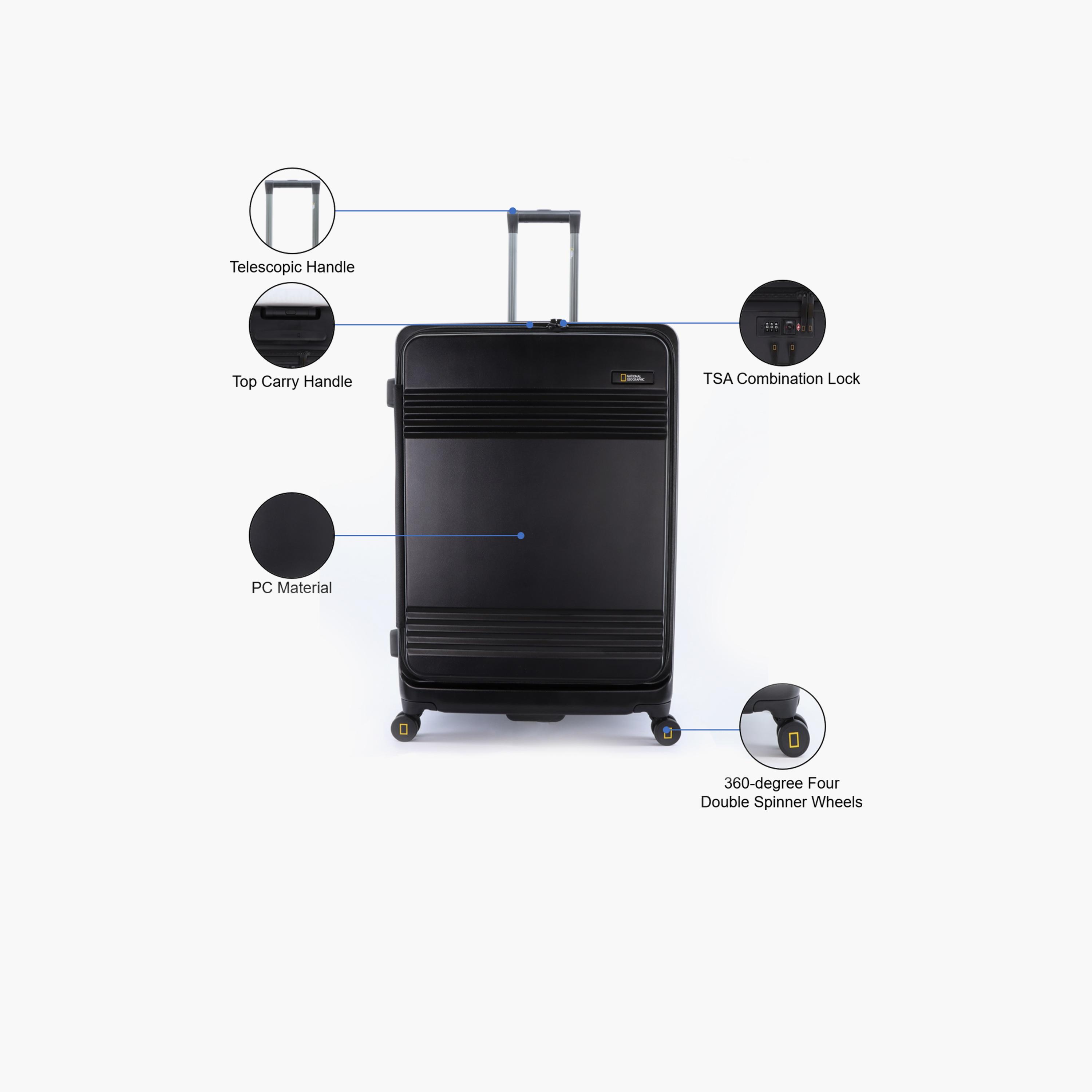 NATIONAL GEOGRAPHIC Lodge 78 CM Large Check-in Polycarbonate with ABS Hard Sided 4-Wheeler Spinner Trolley Bag with TSA Lock  | N165HA.71-travel-luggagesandbags-luggage-image-3