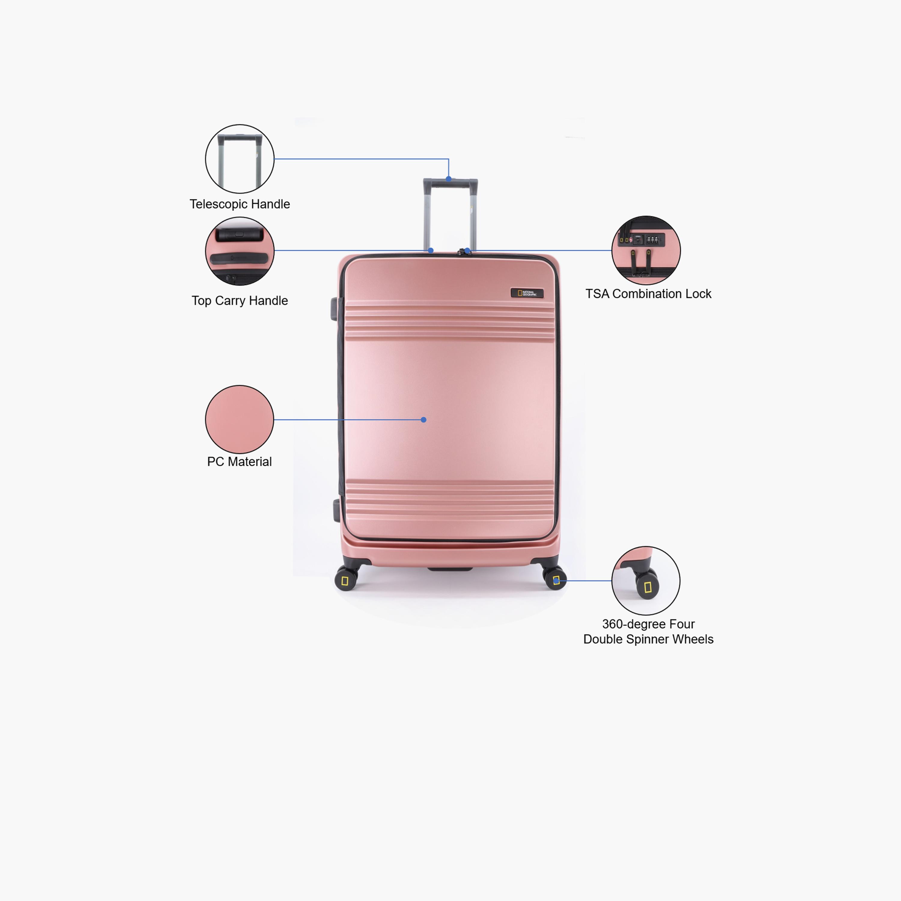 NATIONAL GEOGRAPHIC Lodge 78 CM Large Check-in Polycarbonate with ABS Hard Sided 4-Wheeler Spinner Trolley Bag with TSA Lock  | N165HA.71-travel-luggagesandbags-luggage-image-3
