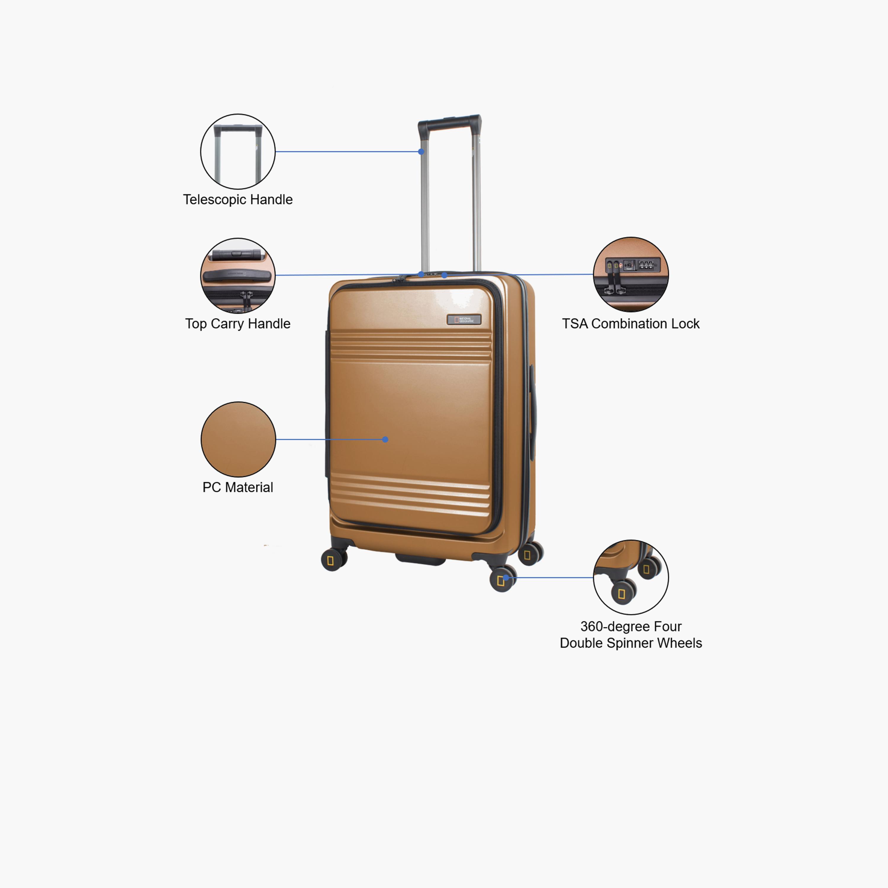 NATIONAL GEOGRAPHIC Lodge 67 CM Medium Check-in Polycarbonate with ABS Hard Sided 4-Wheeler Spinner Trolley Bag with TSA Lock  | N165HA.60-travel-luggagesandbags-luggage-image-3
