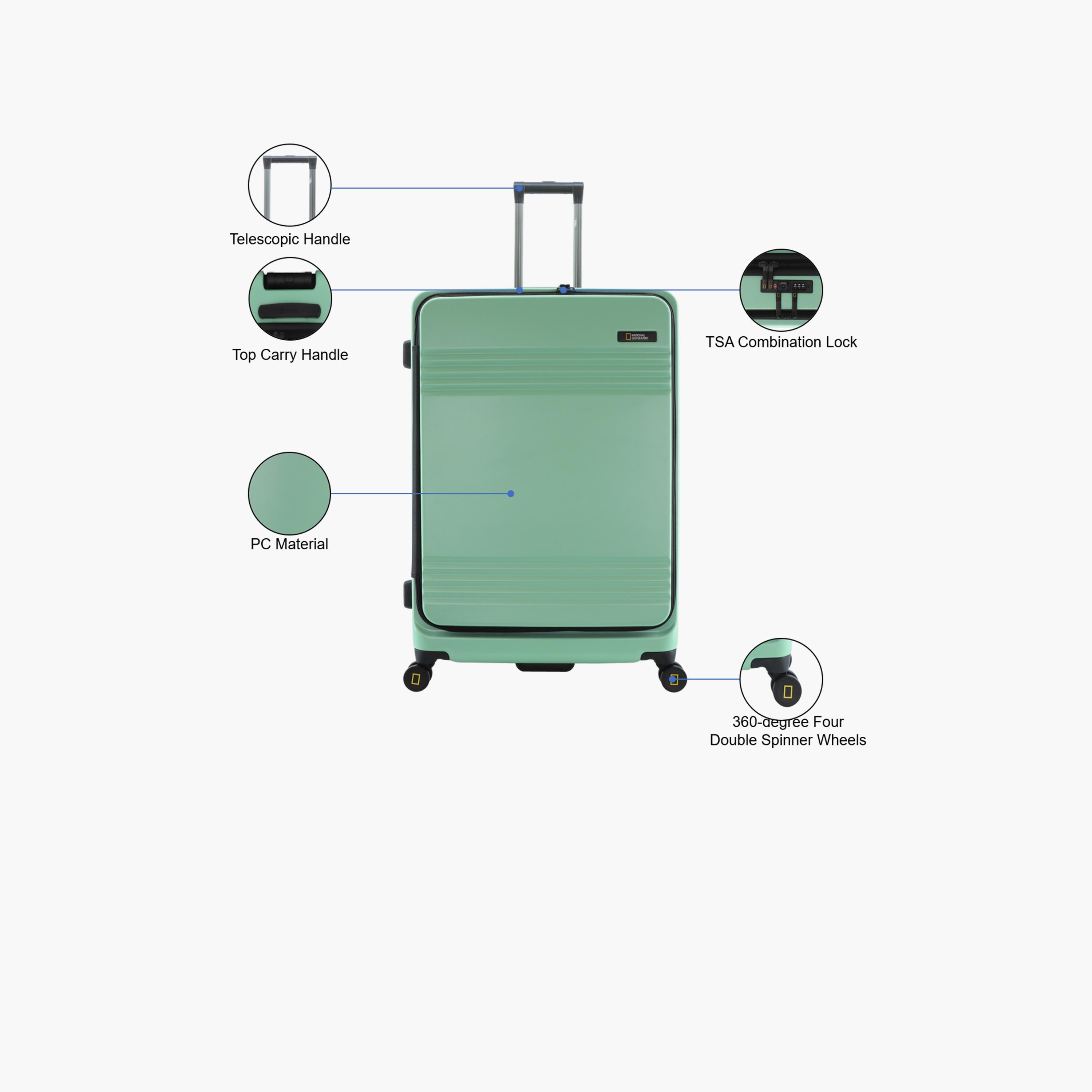 NATIONAL GEOGRAPHIC Lodge 78 CM Large Check-in Polycarbonate with ABS Hard Sided 4-Wheeler Spinner Trolley Bag with TSA Lock  | N165HA.71-travel-luggagesandbags-luggage-image-3