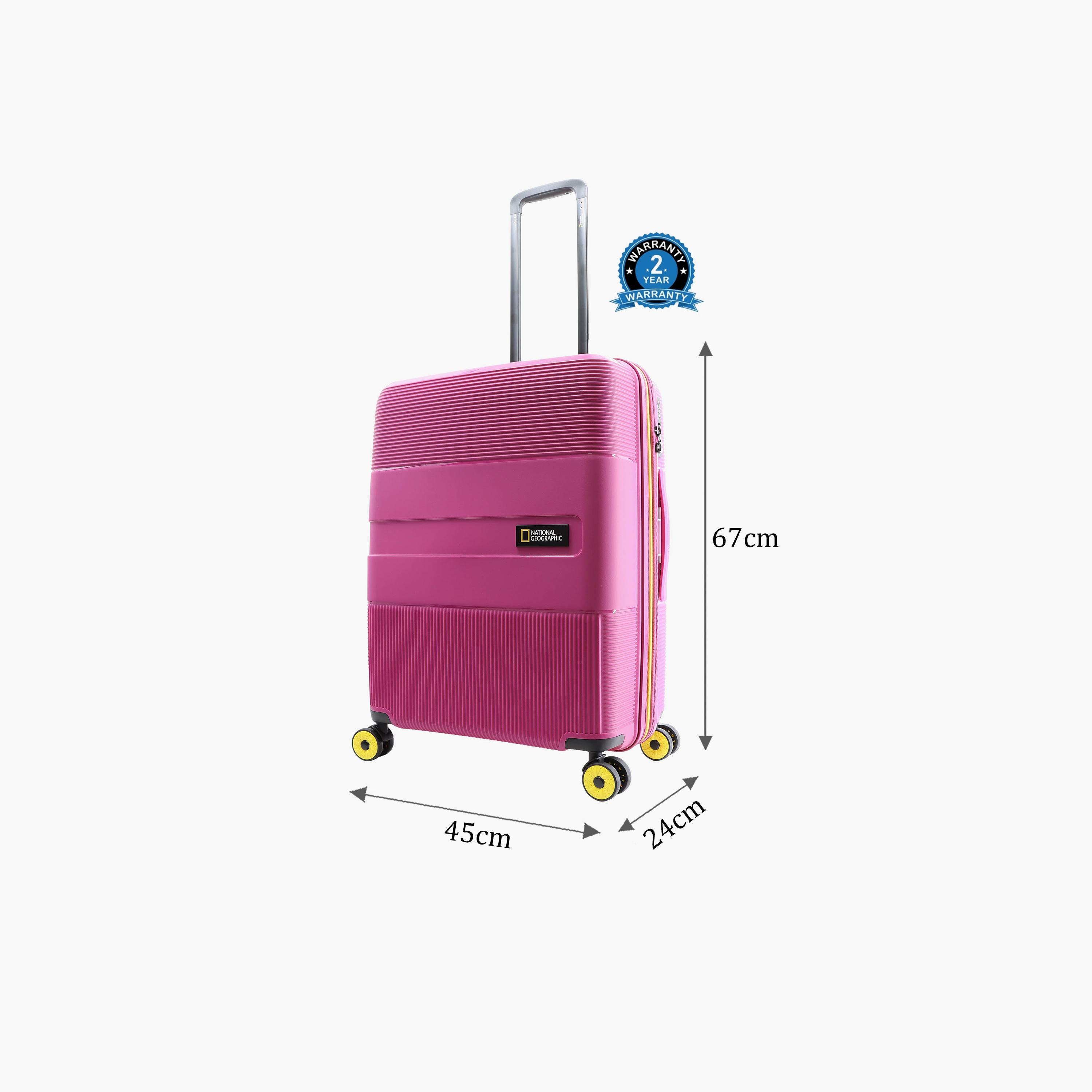 NATIONAL GEOGRAPHIC Cavern 67 CM Medium Check-in Polypropylene Hard Sided 4-Wheeler Spinner Trolley Bag with TSA Lock  | N221HA.60-travel-luggagesandbags-luggage-image-2