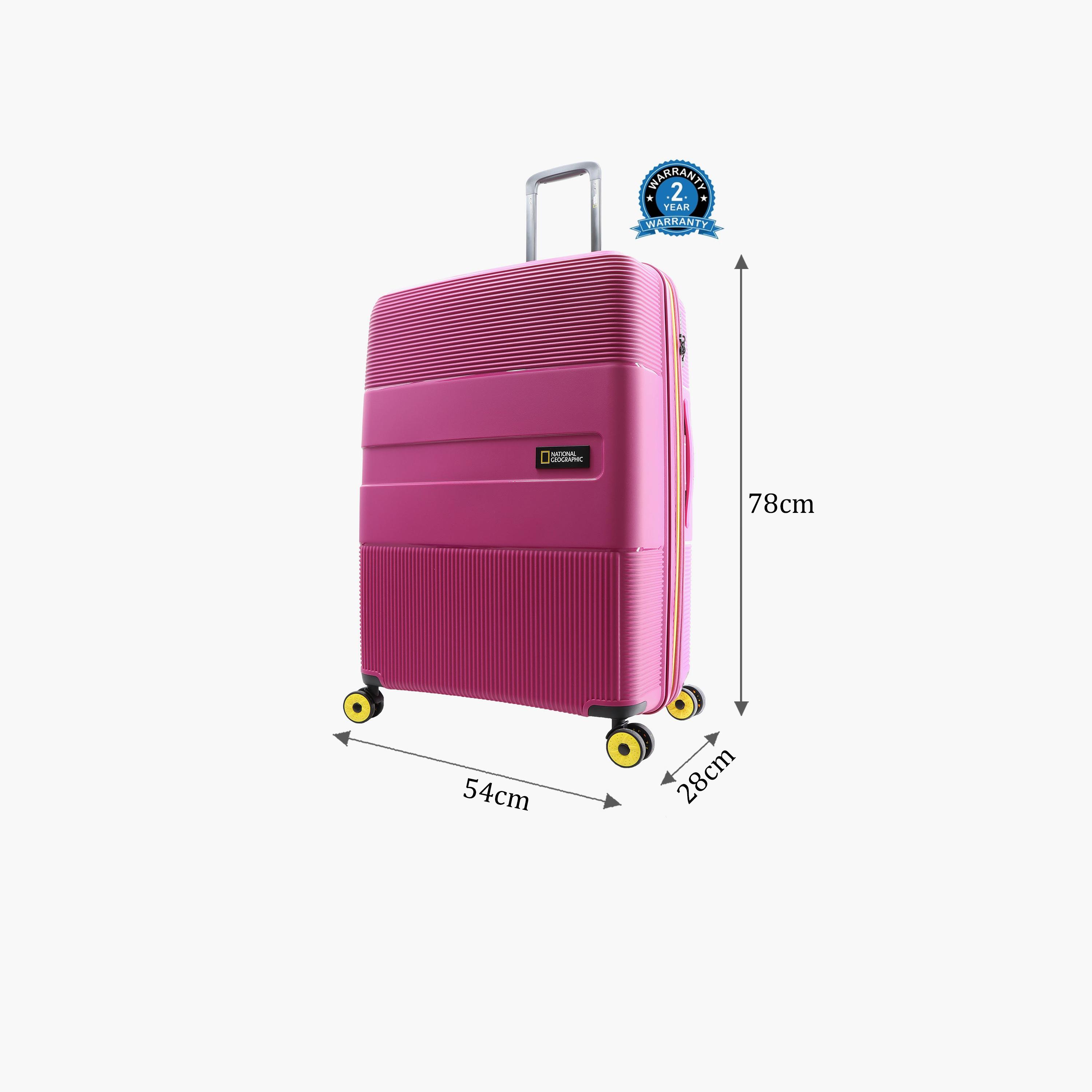 NATIONAL GEOGRAPHIC Cavern 78 CM Large Check-in Polypropylene Hard Sided 4-Wheeler Spinner Trolley Bag with TSA Lock  | N221HA.71-travel-luggagesandbags-luggage-image-2