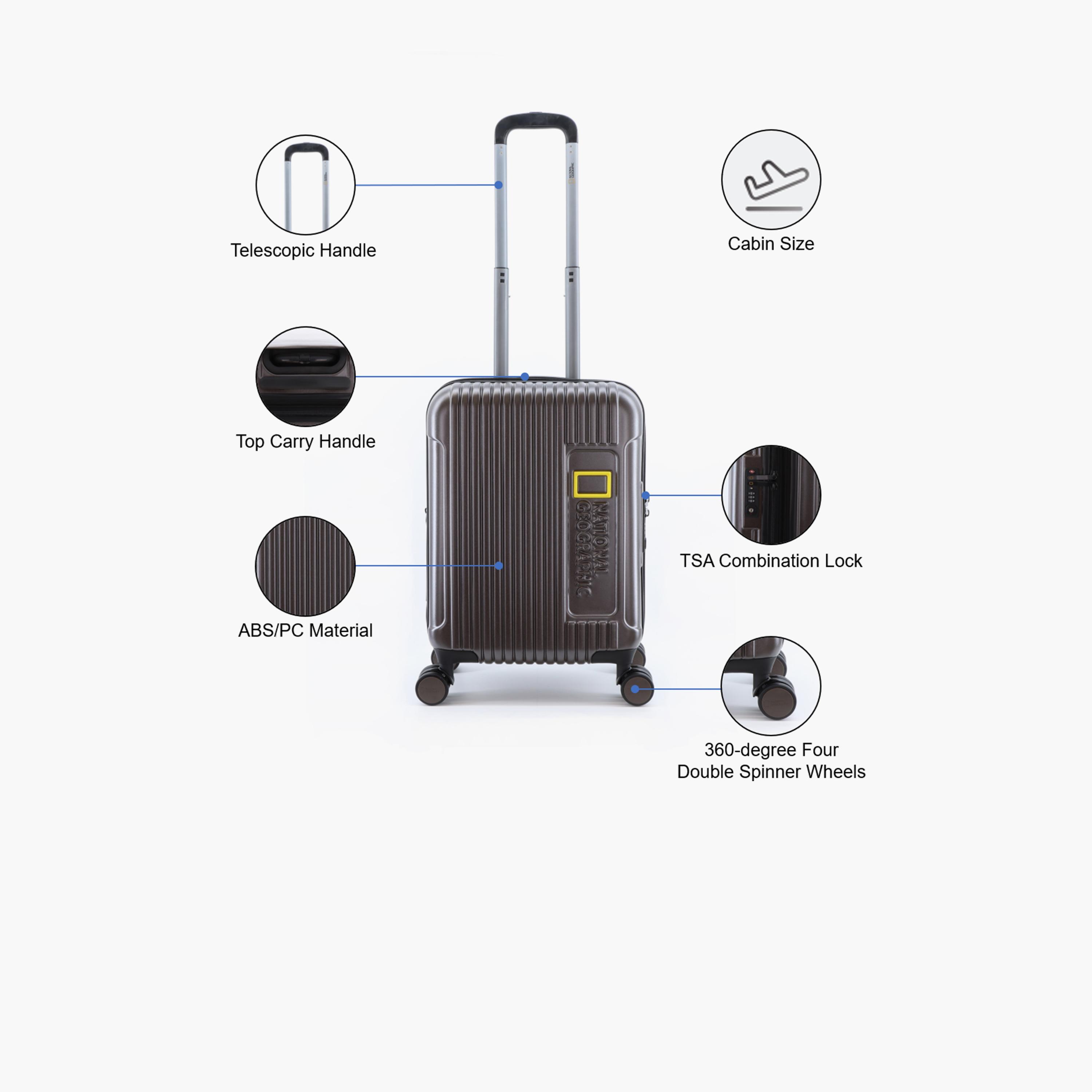 NATIONAL GEOGRAPHIC Canyon 50 CM Small Cabin Polycarbonate with ABS Hard Sided 4-Wheeler Spinner Trolley Bag with TSA Lock  | N114HA.49-travel-luggagesandbags-luggage-image-3