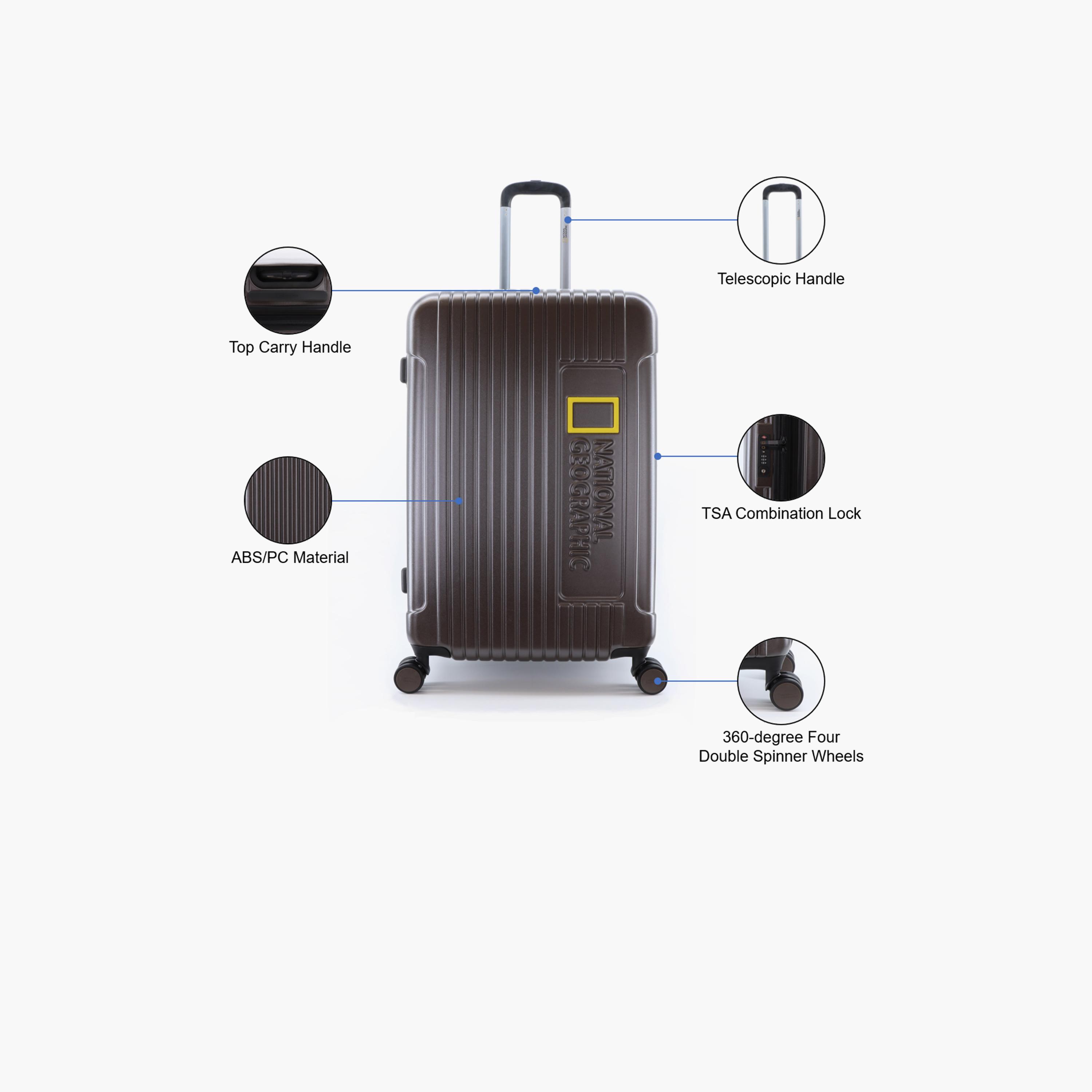 NATIONAL GEOGRAPHIC Canyon 78 CM Large Check-in Polycarbonate with ABS Hard Sided 4-Wheeler Spinner Trolley Bag with TSA Lock  | N114HA.71-travel-luggagesandbags-luggage-image-3